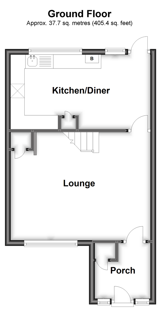 Thorpe Walk, Parkwood, Gillingham, Kent ME8, 2 bedroom terraced house