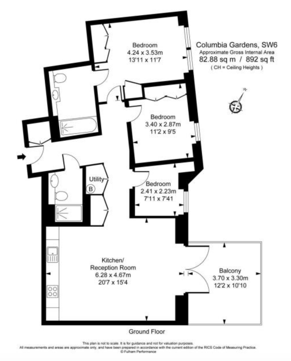 2 Bedrooms Flat to rent in Columbia Gardens, London SW6