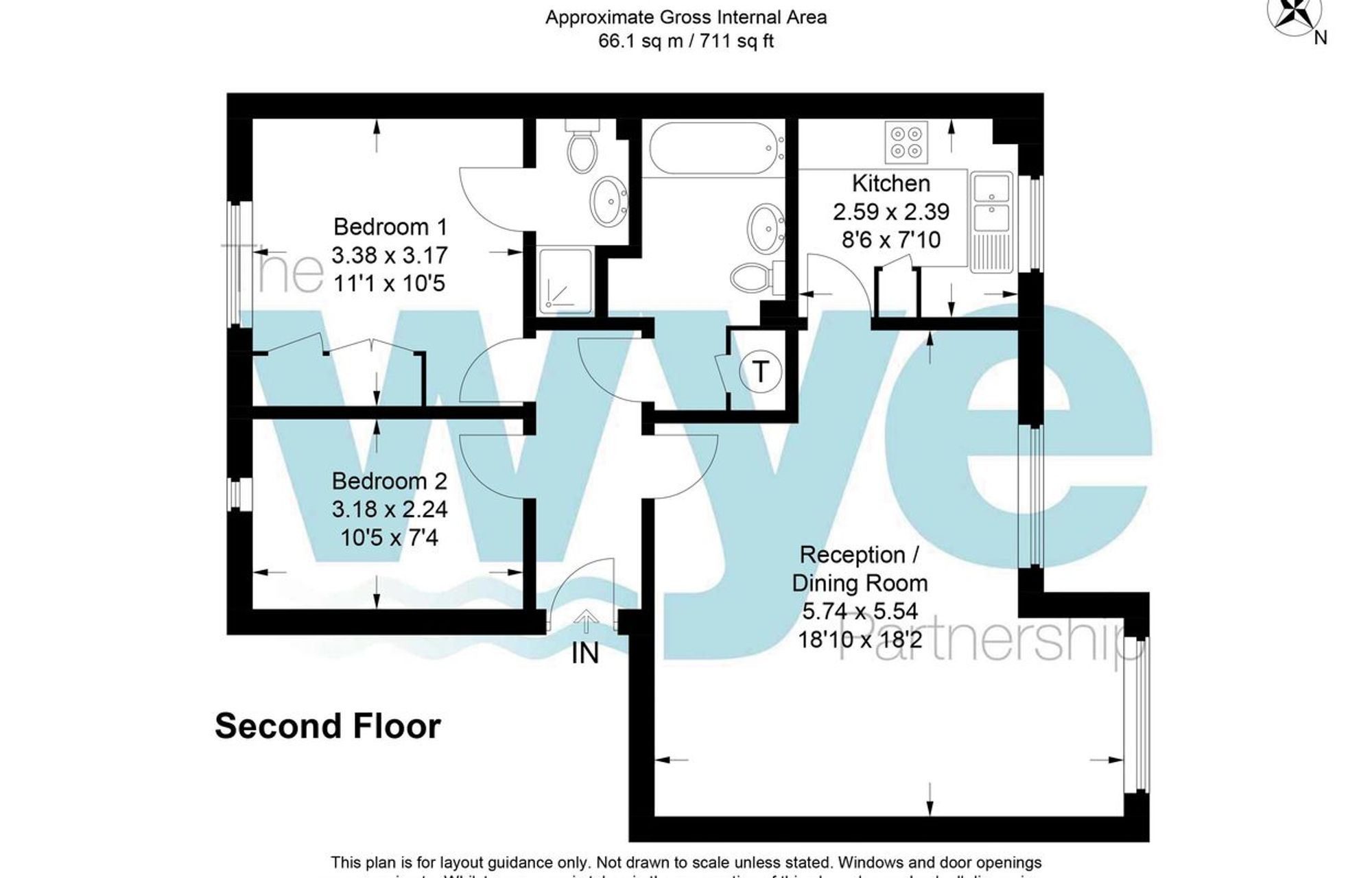Flat 40, Priestley Court Princes Gate, High Wycombe floorplan