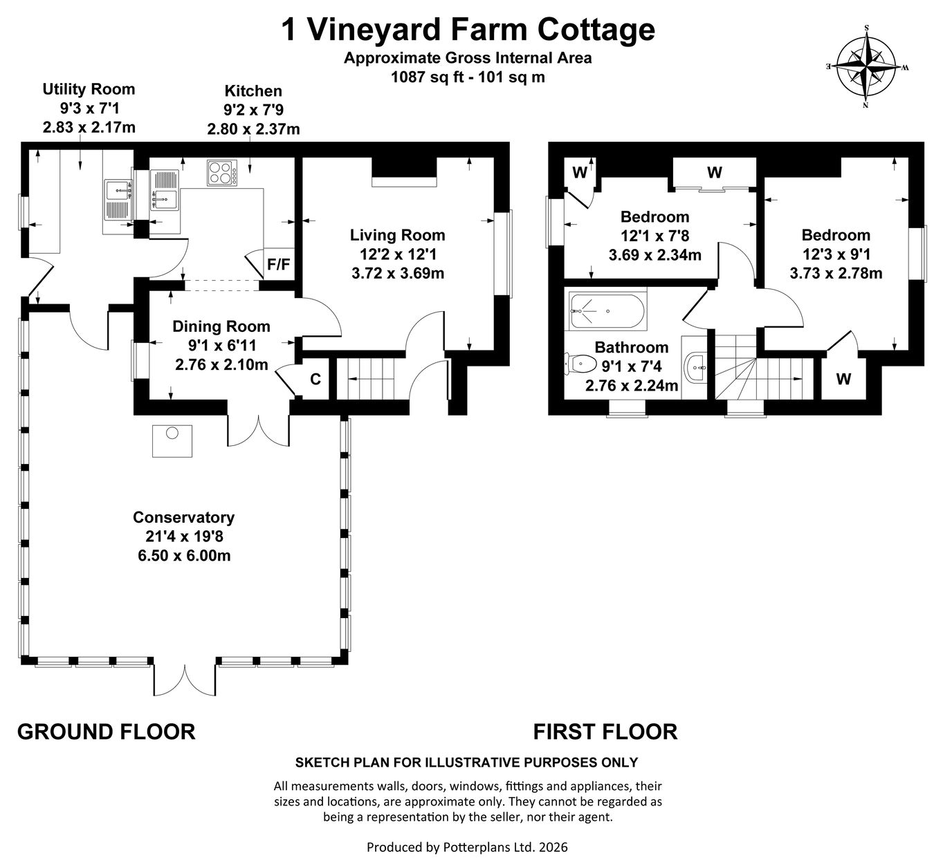 1, Vineyard Farm Cottages, Cheltenham floorplan
