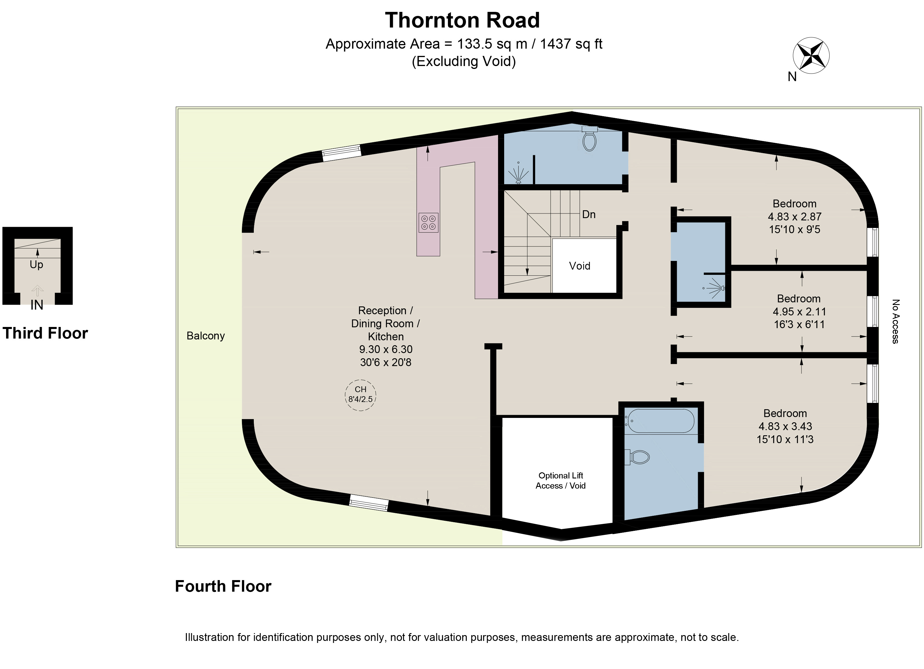 Flat 9, 22, Thornton Road, London floorplan