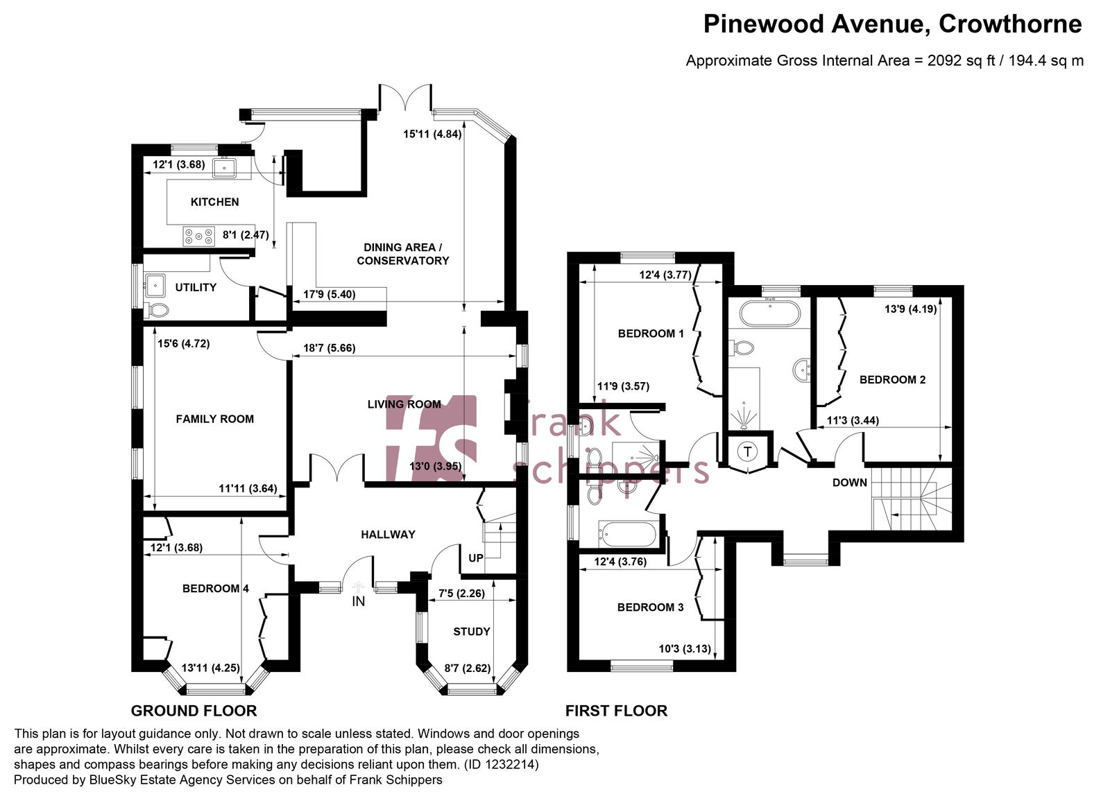 57, Pinewood Avenue, Crowthorne floorplan