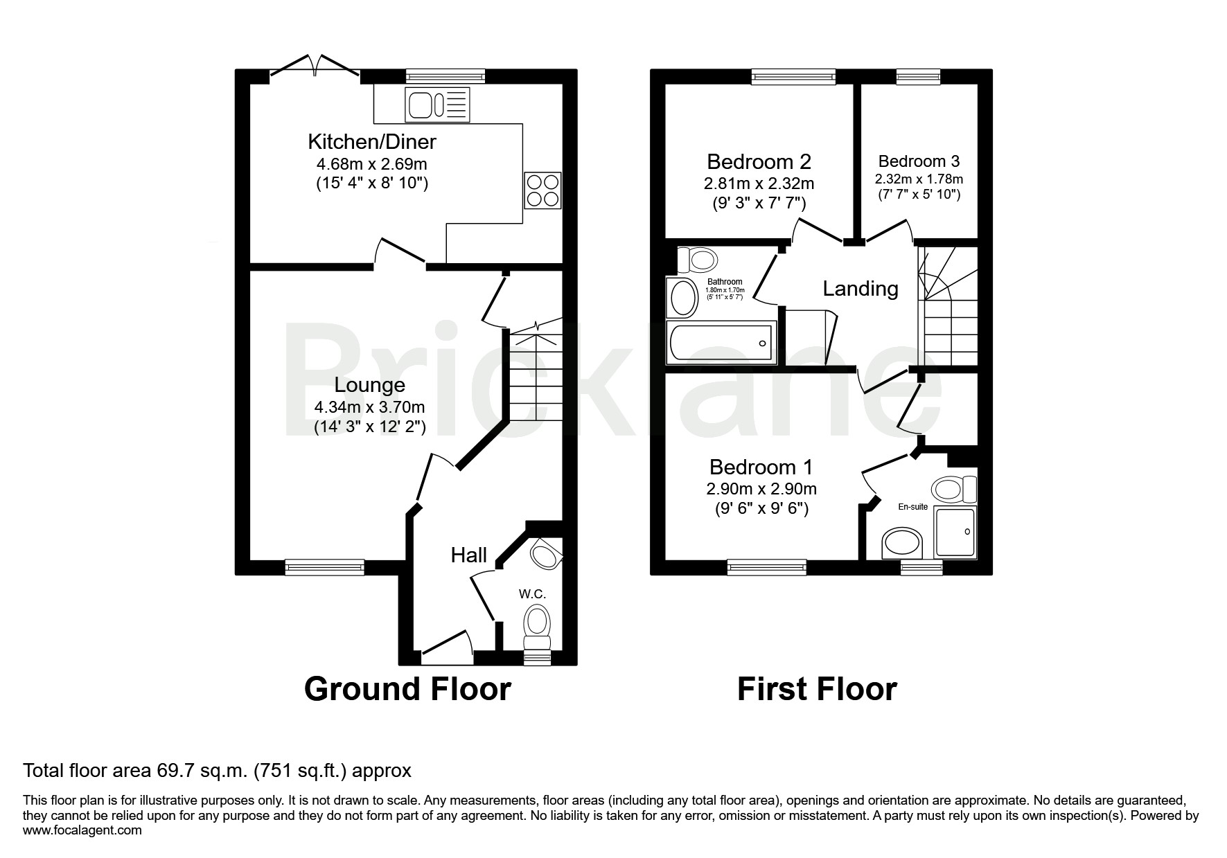 16, Hood Close, Market Harborough floorplan