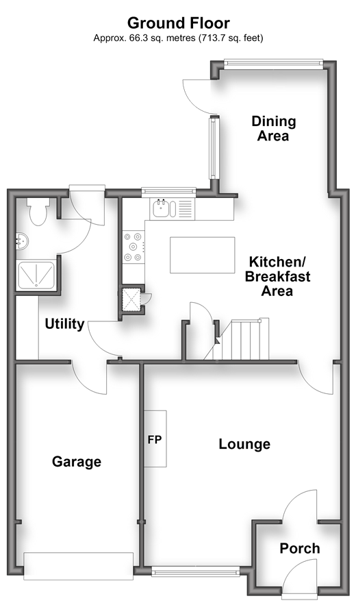 Meadow Close Walderslade, Chatham floorplan