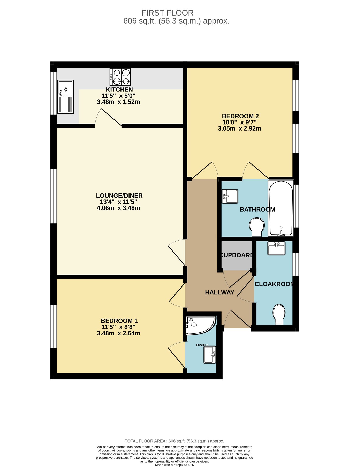 Flat 7 Worcester Court, Murrells Lane, Camberley floorplan