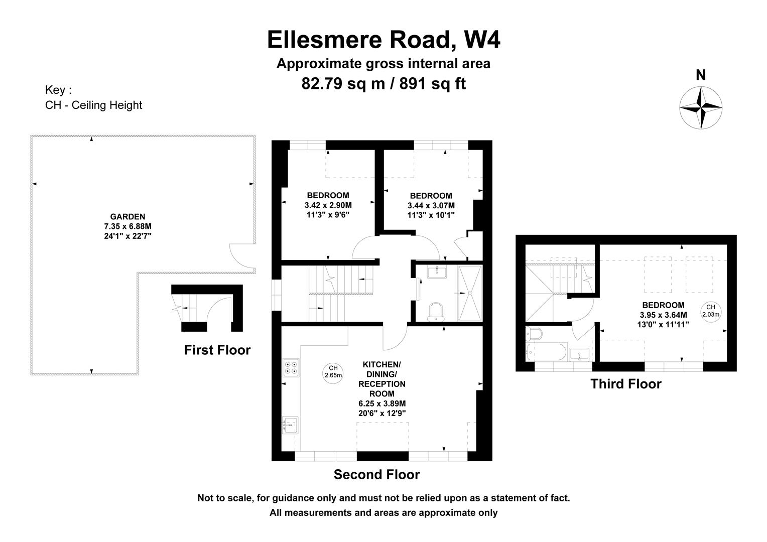 Flat 3, 17, Ellesmere Road, London floorplan