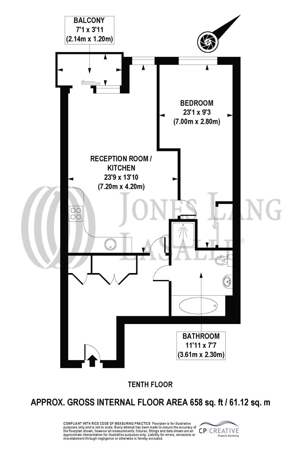 1 Bedrooms Flat to rent in Altitude Point, 71 Alie Street, London E1