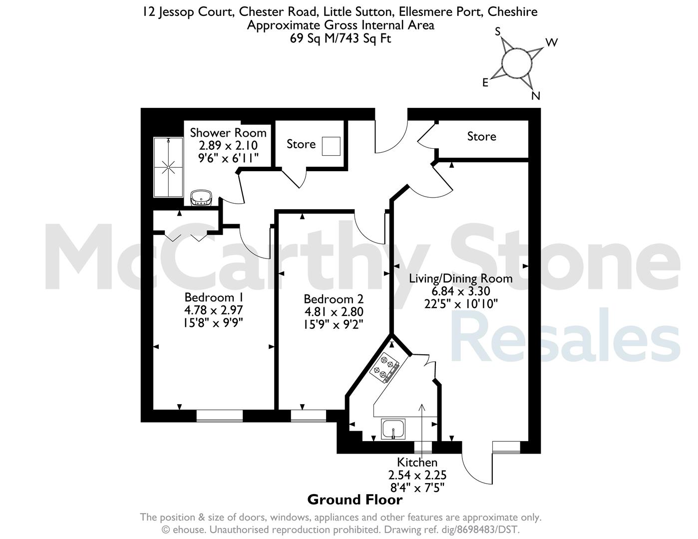 12 Jessop Court, Chester Road, Ellesmere Port floorplan