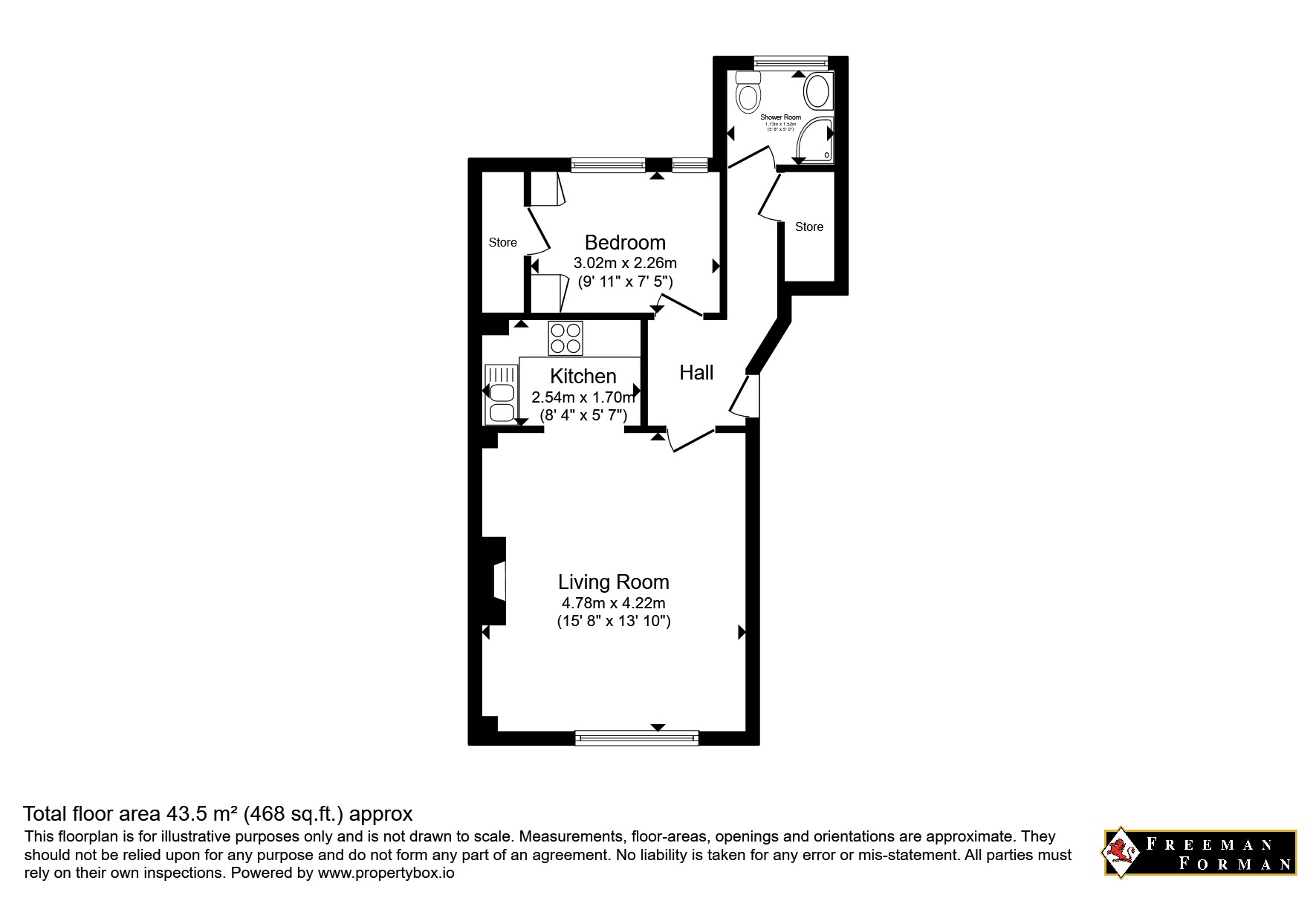 Flat 1, 3, Mount Sion, Kent floorplan