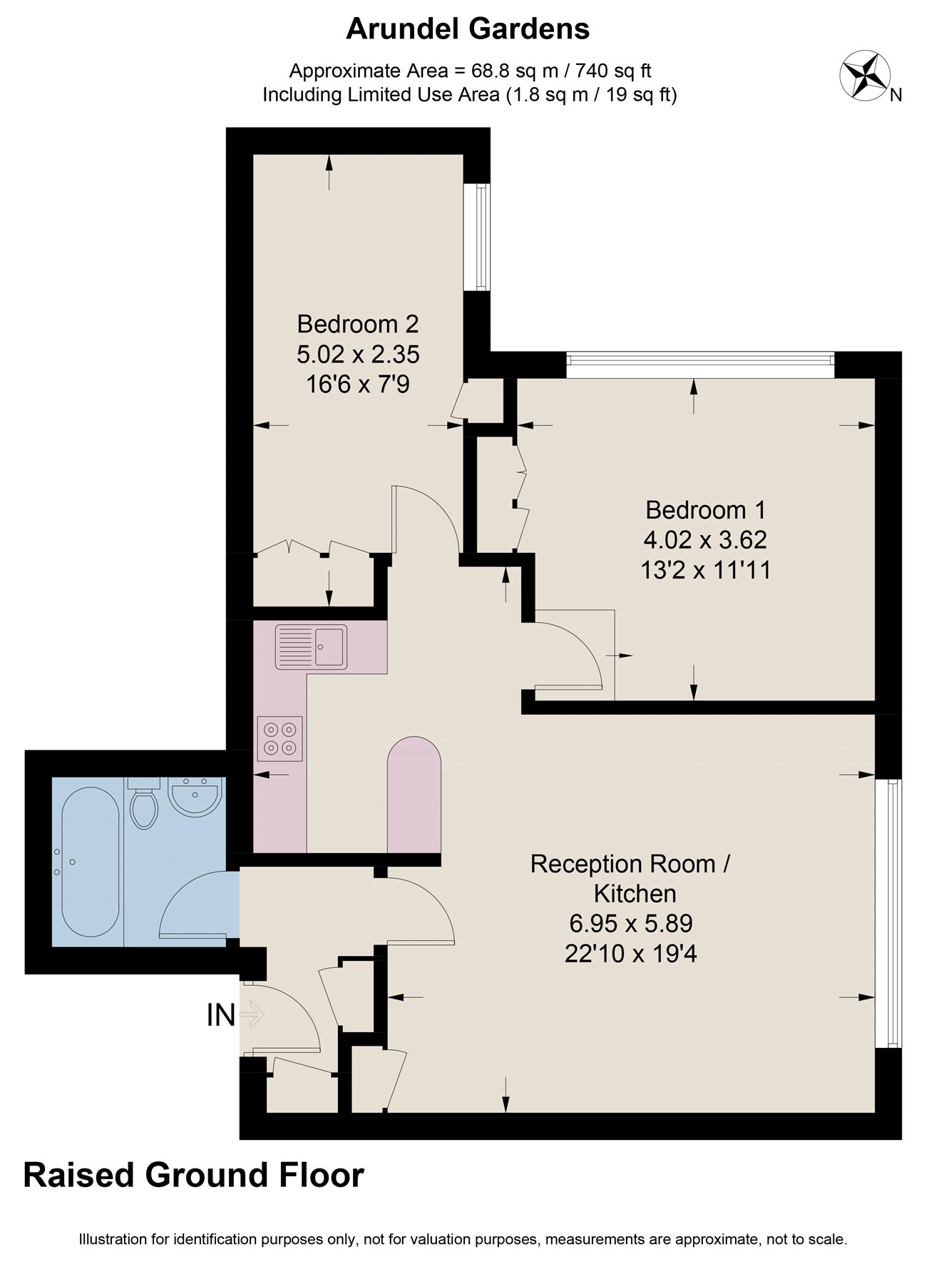 Flat 6, Arundel Court, 43-47, Arundel Gardens, London floorplan