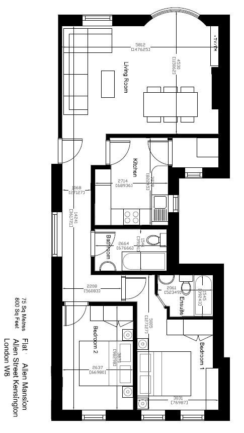 2 Bedrooms Flat to rent in Allen Street, Kensington, Kensington W8