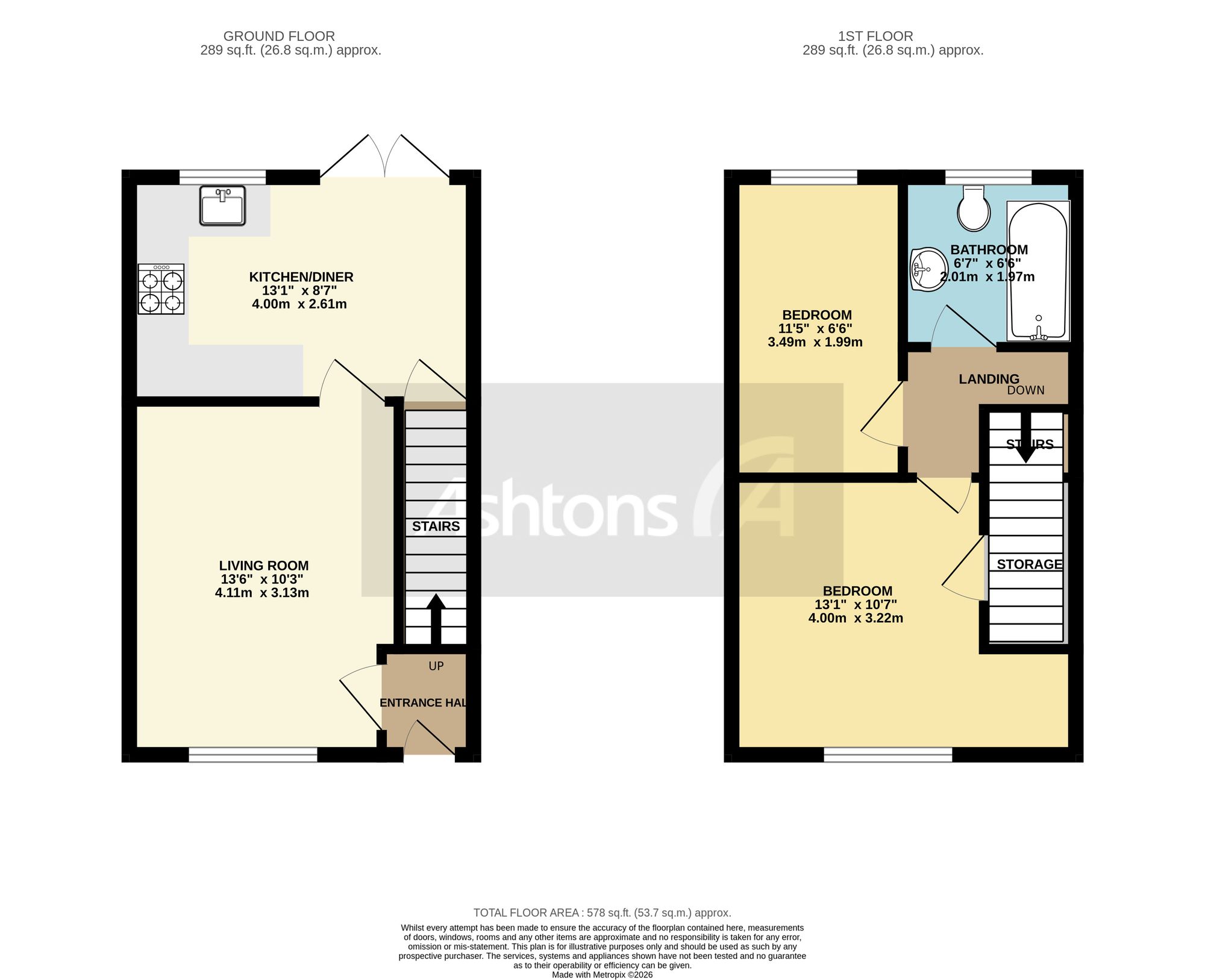 8 Langton Close, Newton-Le-Willows floorplan