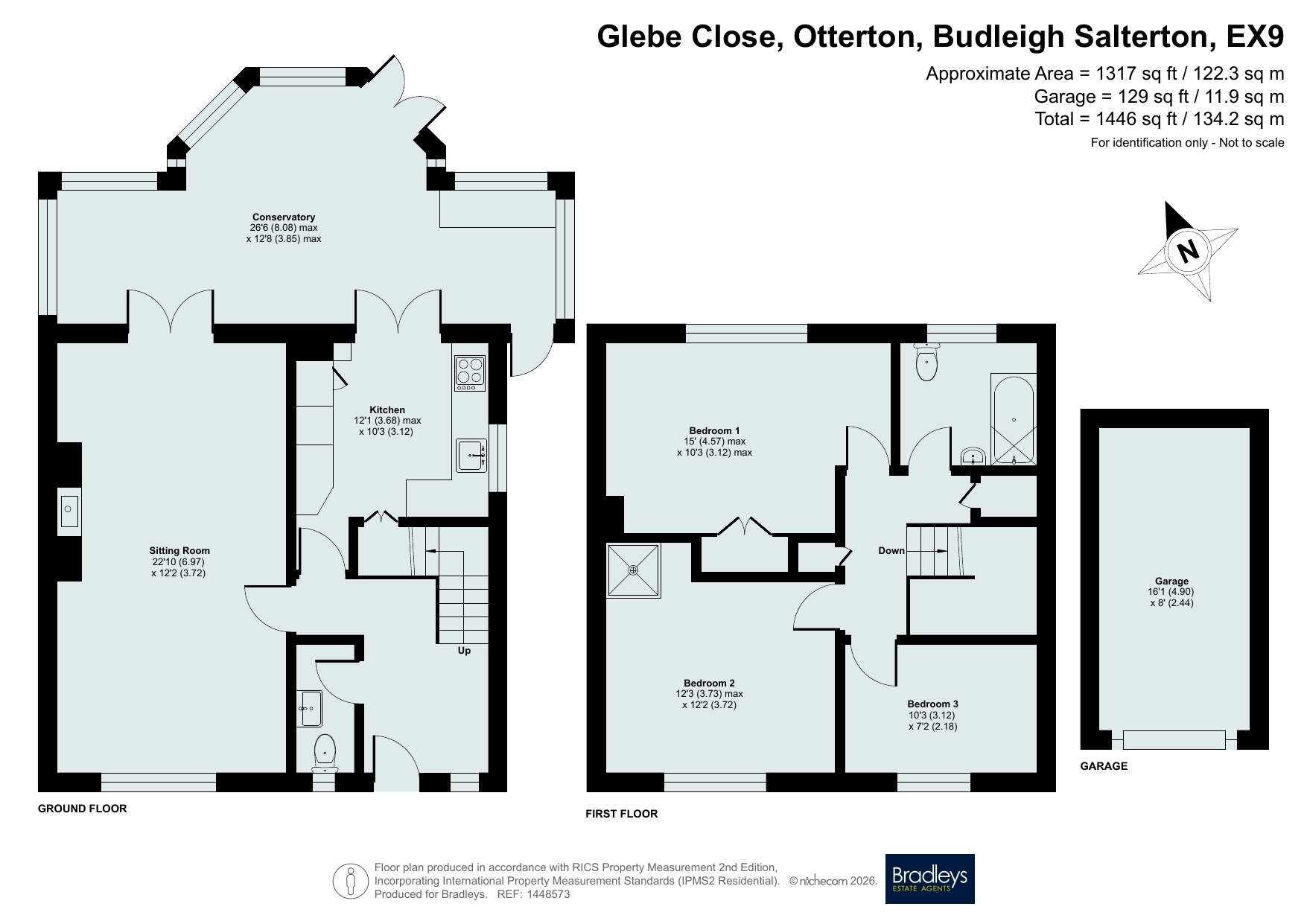 1, Glebe Close, Budleigh Salterton floorplan