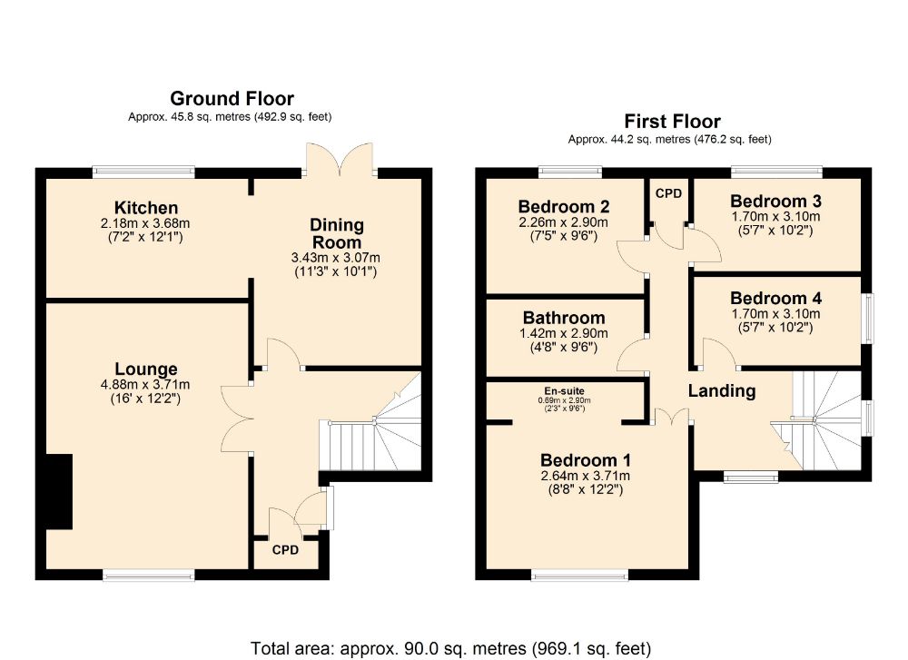 4 Bedrooms End terrace house for sale in Balliol Road, Daventry, Northants NN11