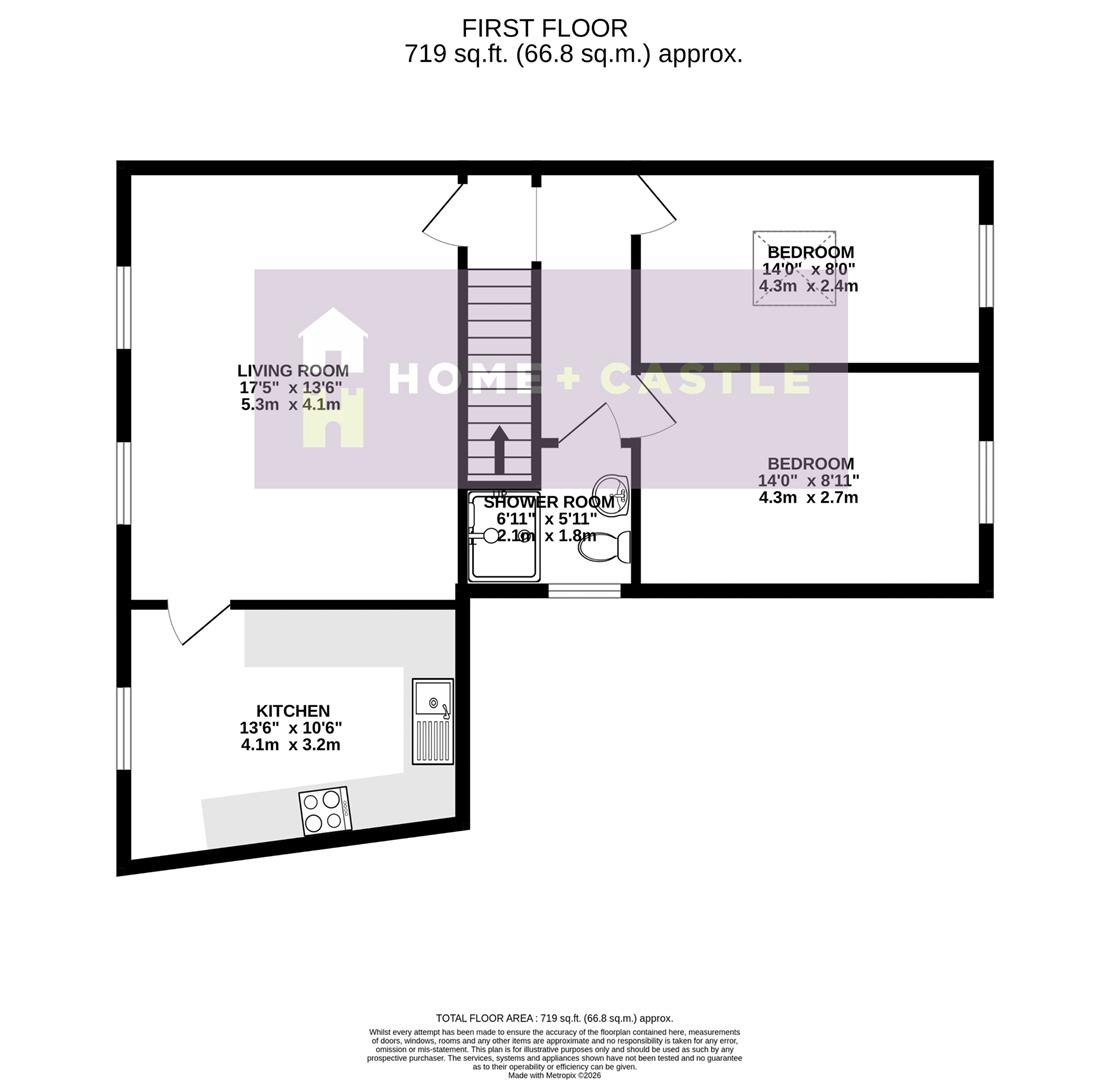 Upper Floor Flat, 100, High Street, Heathfield floorplan