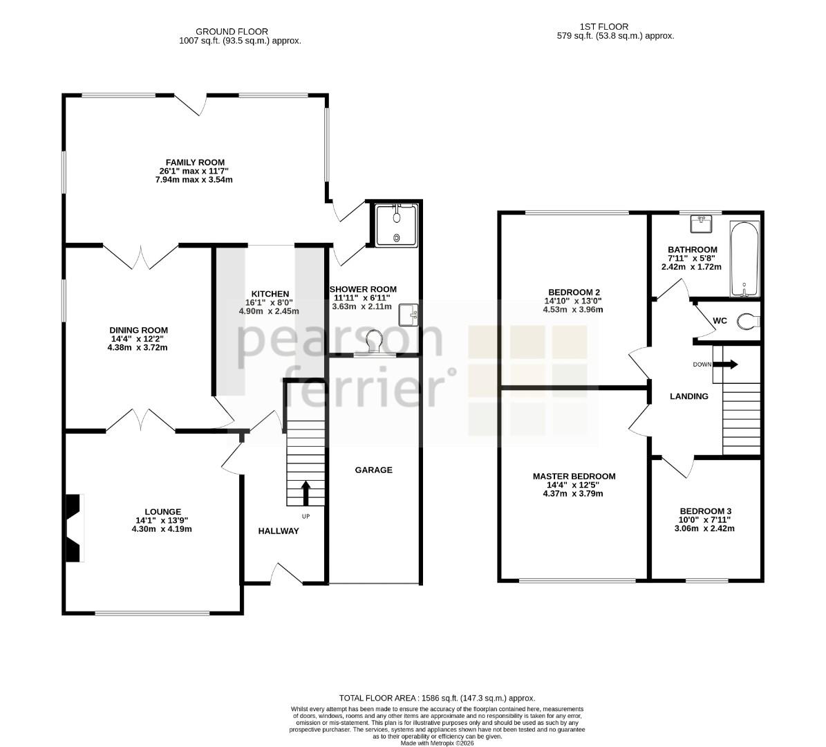 11, Rhodes Drive, Bury floorplan