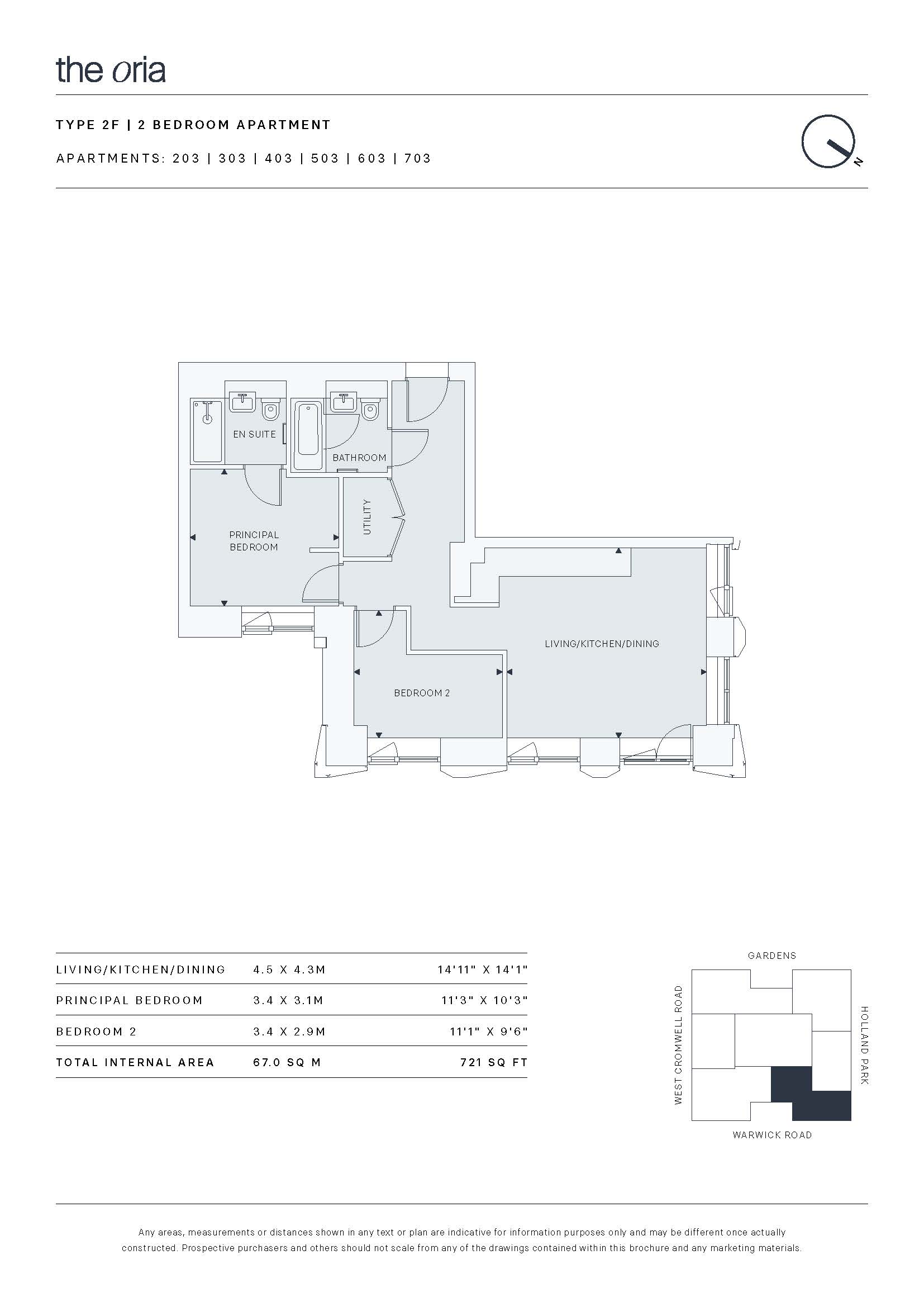 303,, The Oria, 100 West Cromwell Road floorplan