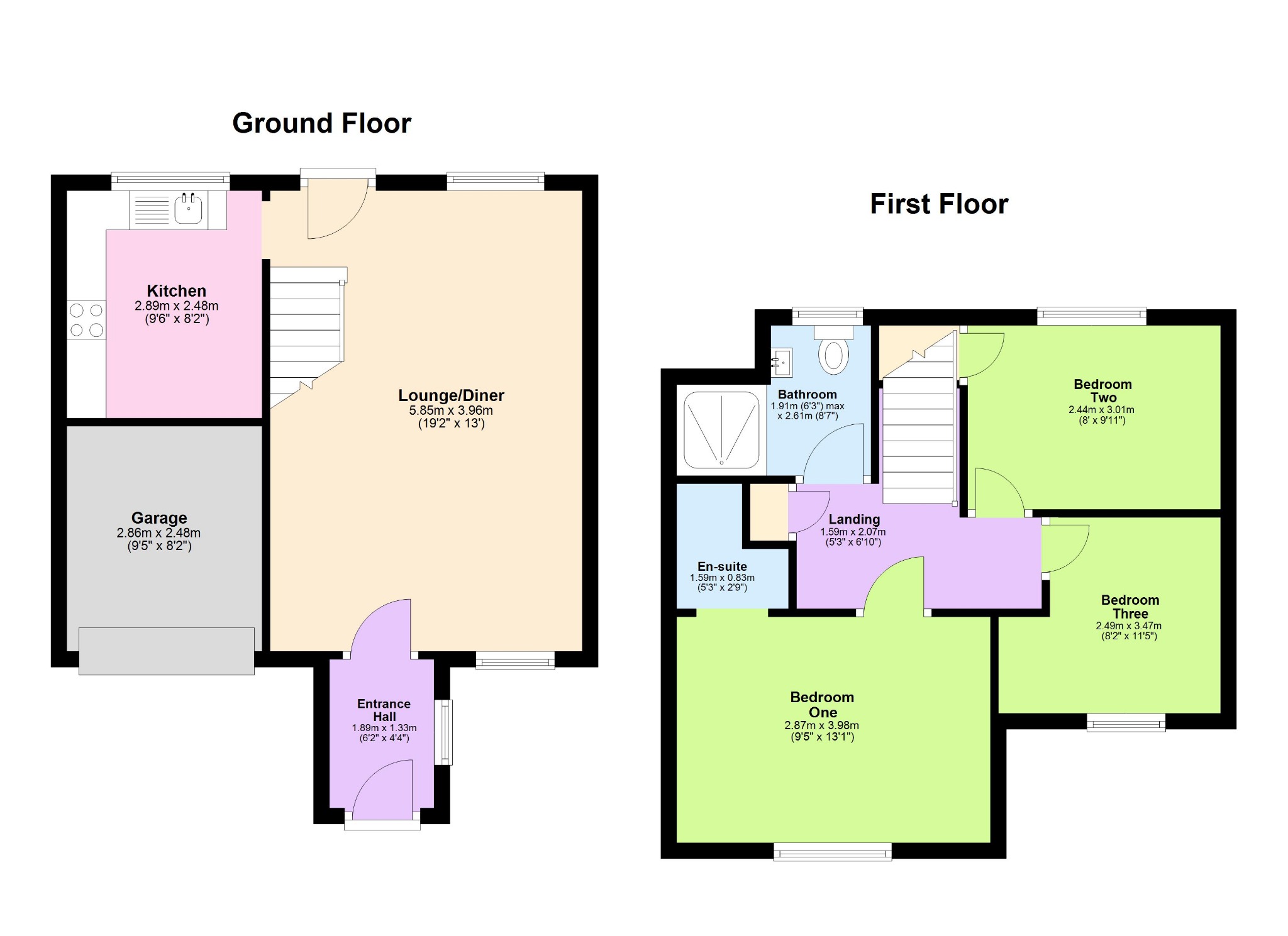 4 Gloucester Close, Weedon, Northamptonshire floorplan