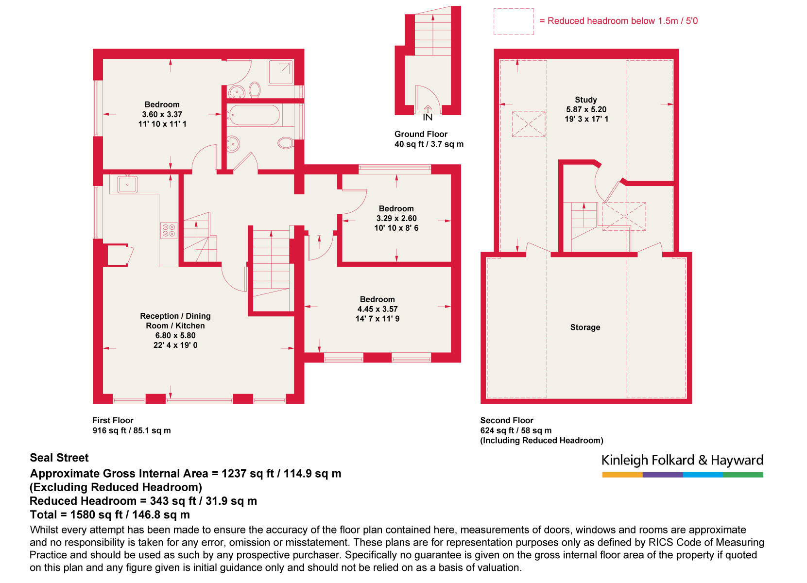 Flat 1,, 1, Seal Street, London floorplan