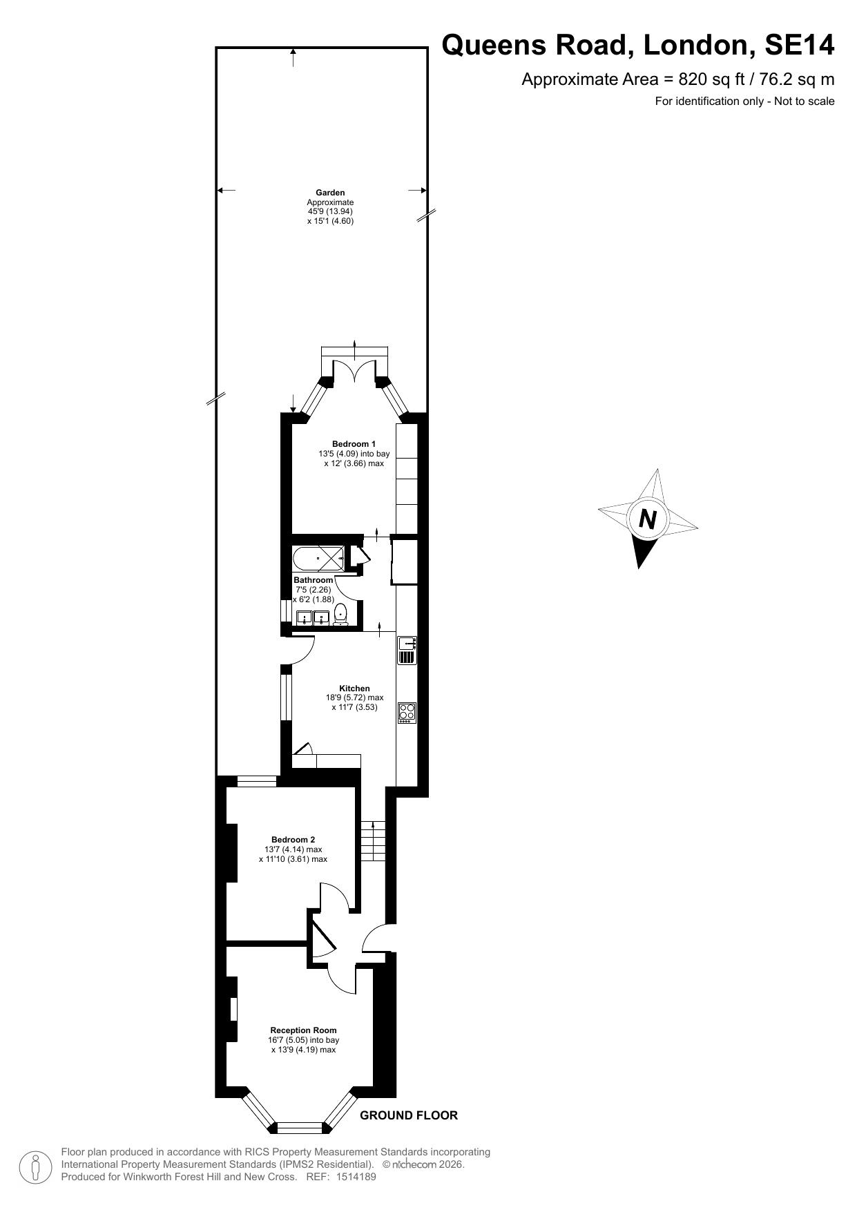 Flat 2, 286, Queens Road, London floorplan
