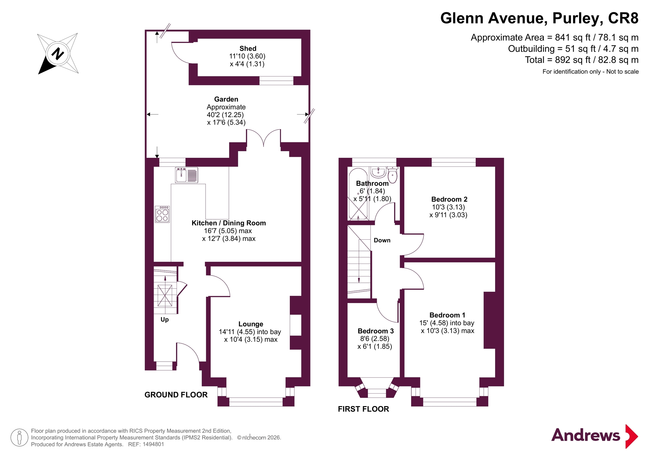 16, Glenn Avenue, Purley floorplan