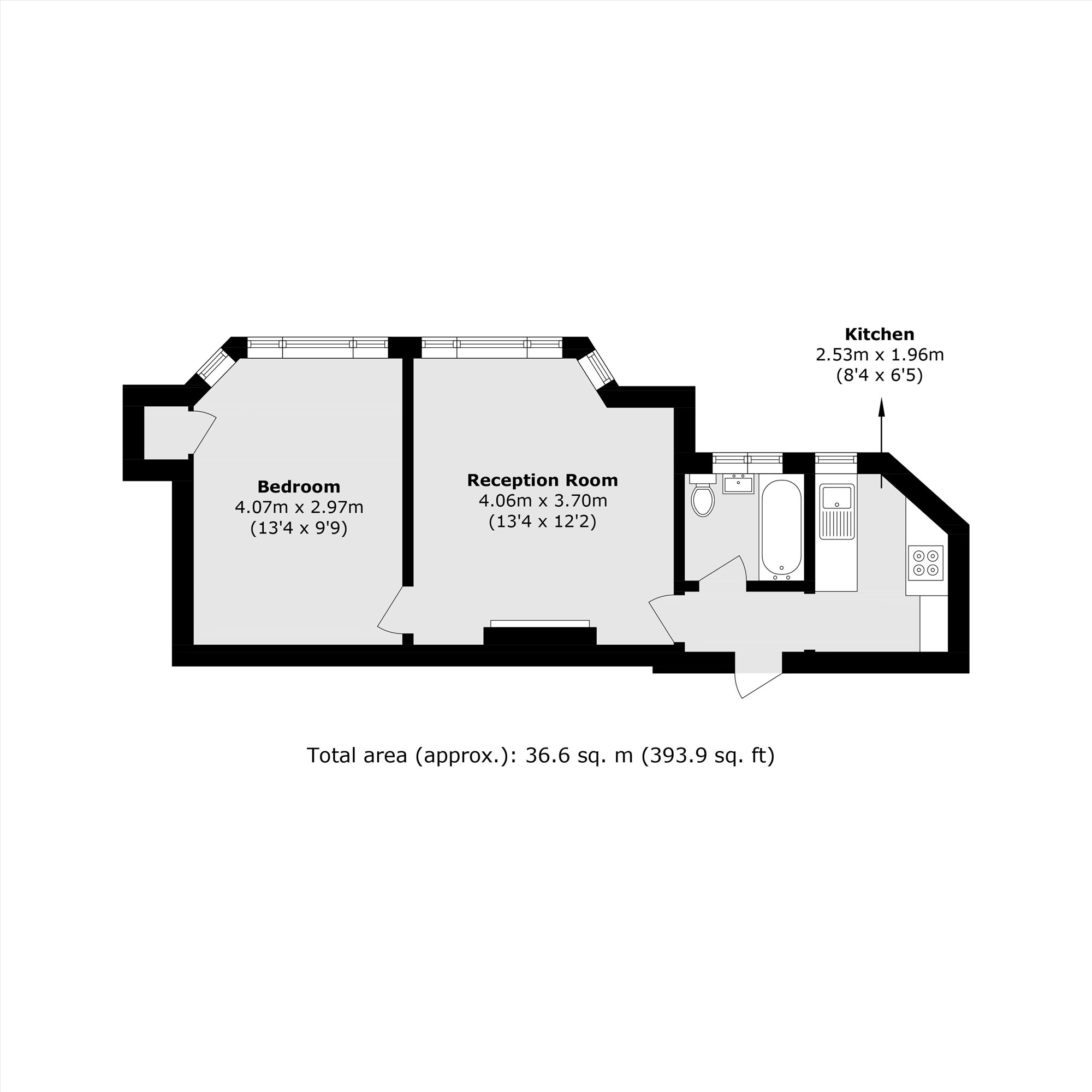 Flat 42, Holmbury Court, Upper Tooting Road, London floorplan