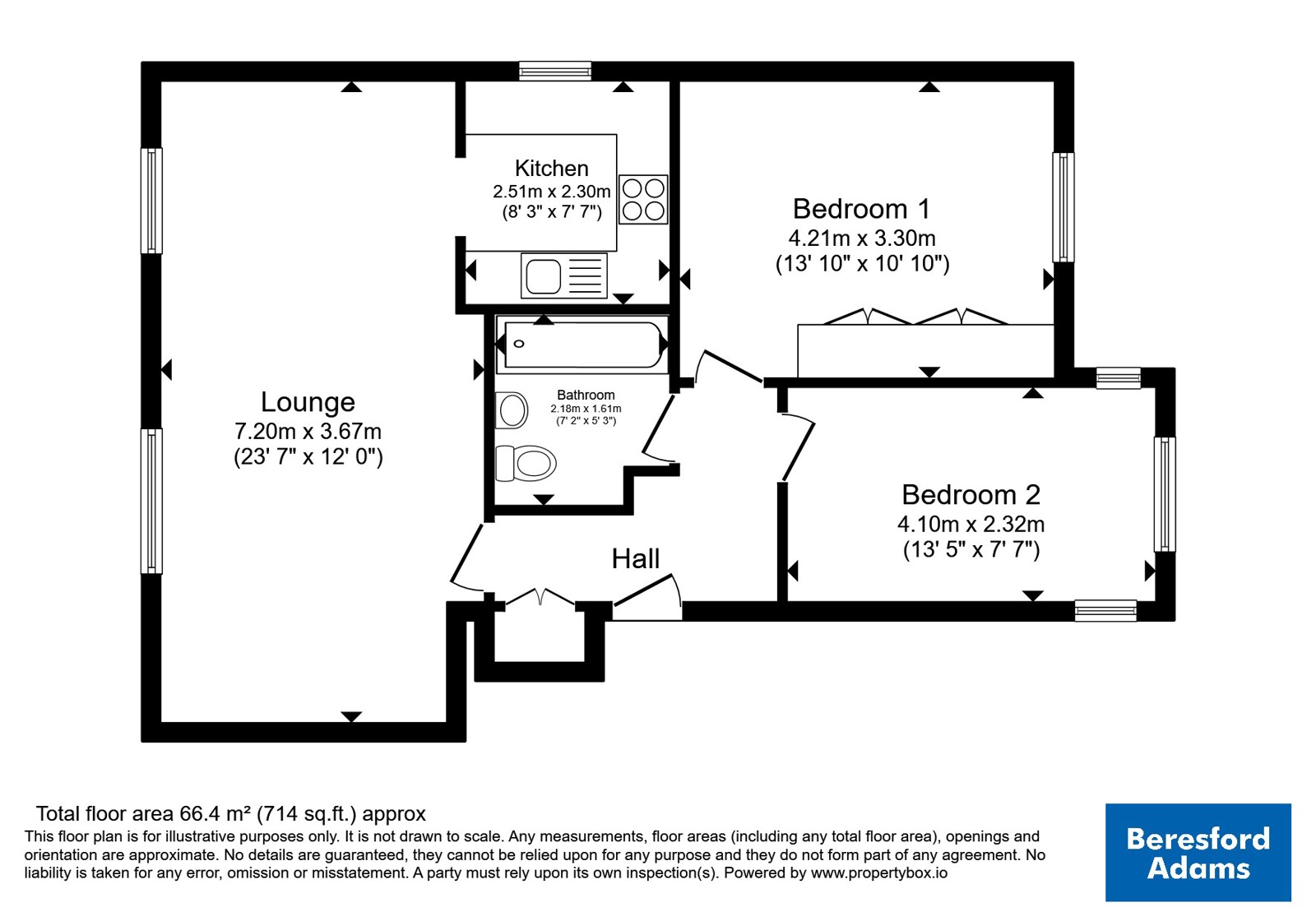 Flat 4,, Roslyn Court, Colwyn Bay floorplan