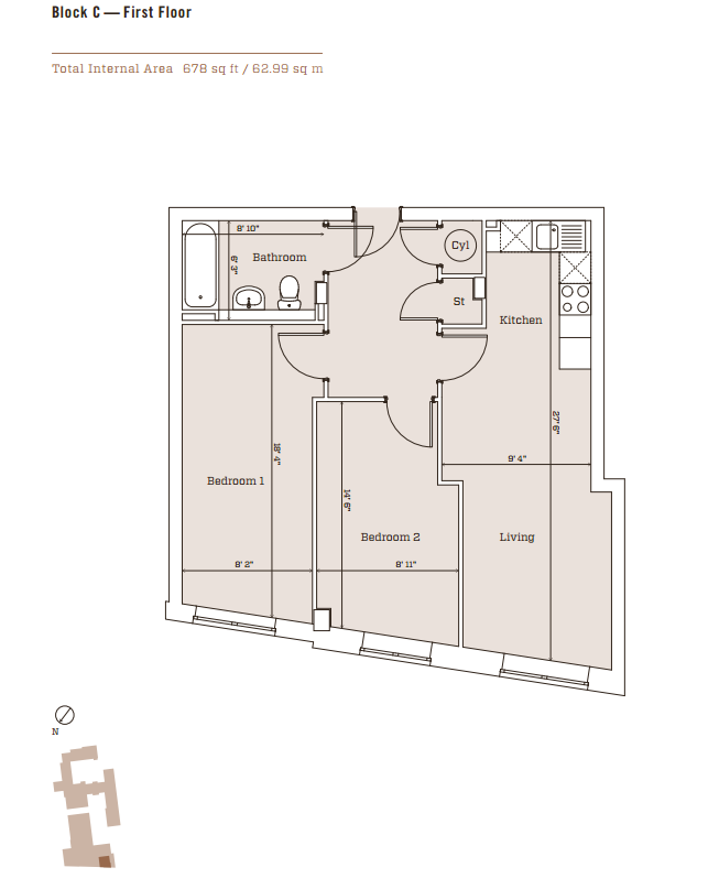 21 Metalworks Apartments, 93, Warstone Lane, Birmingham floorplan