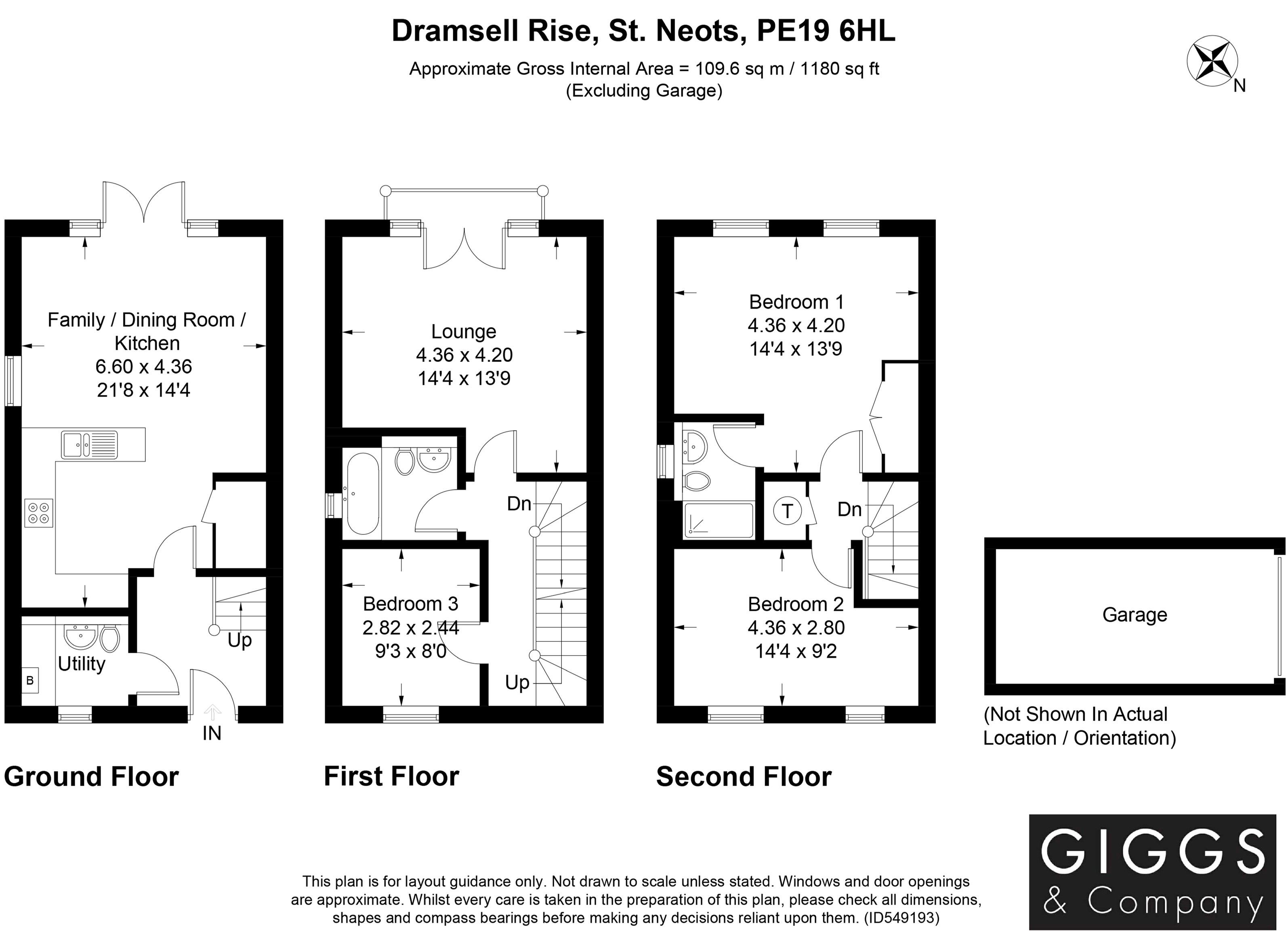 3 Bedrooms End terrace house for sale in Dramsell Rise, St. Neots, Cambridgeshire PE19