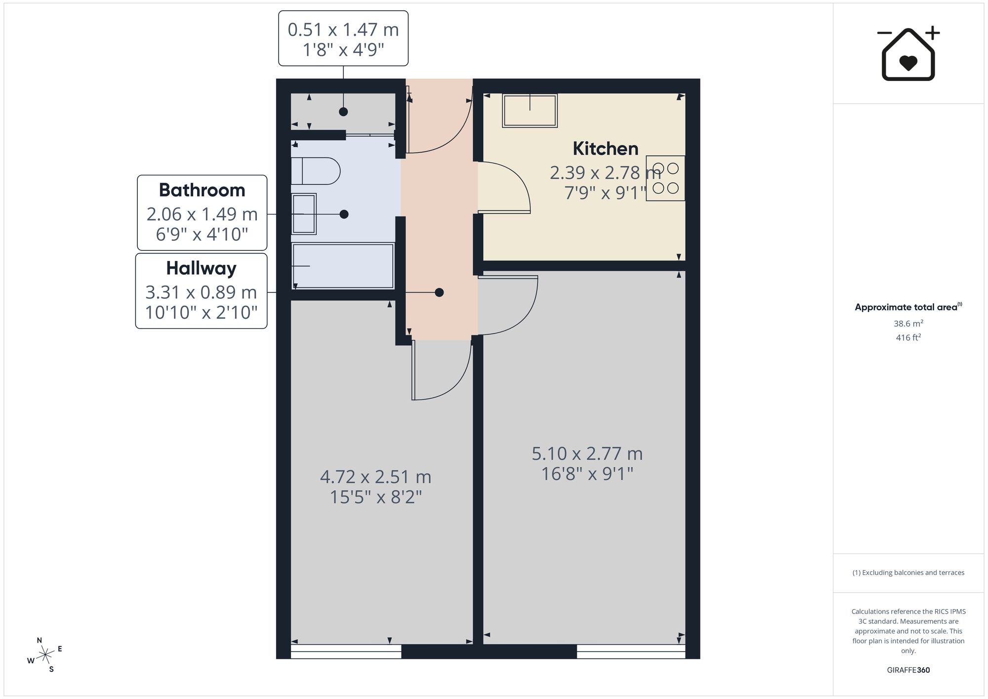 Flat 6, Dunmore Apts Warren Street, Tenby floorplan
