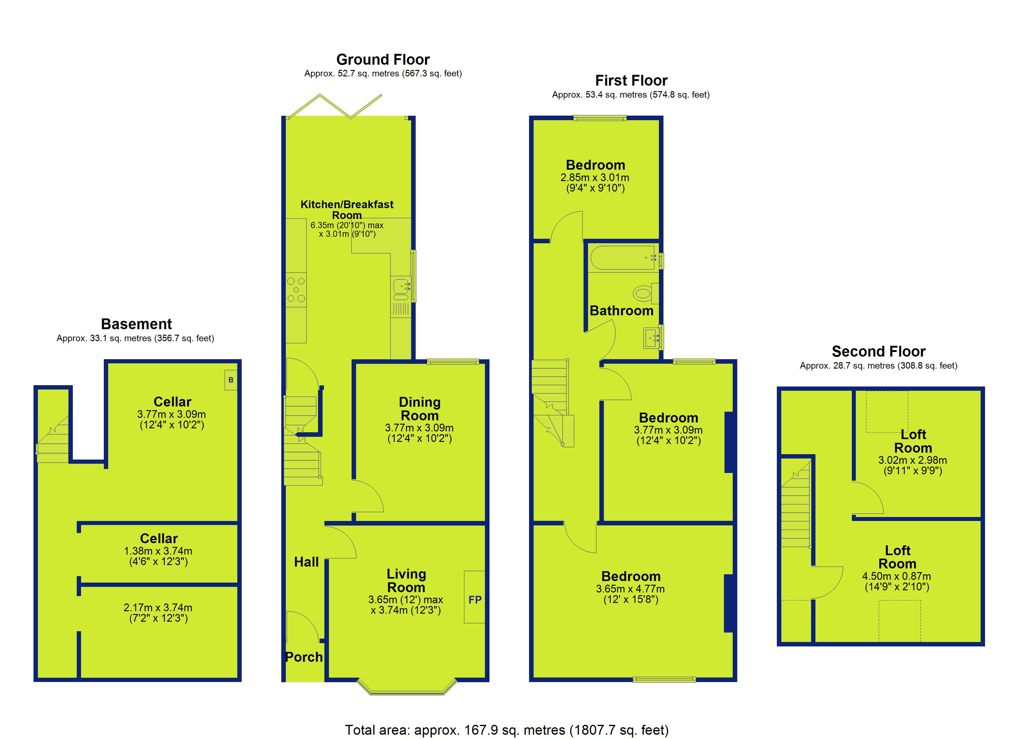 11, Mona Road, Nottingham floorplan