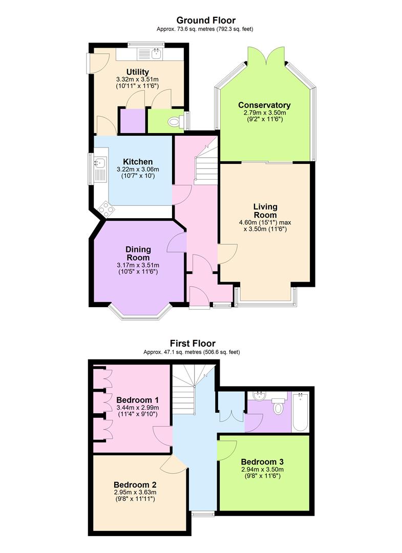 White Gates, Holmer, Hereford floorplan