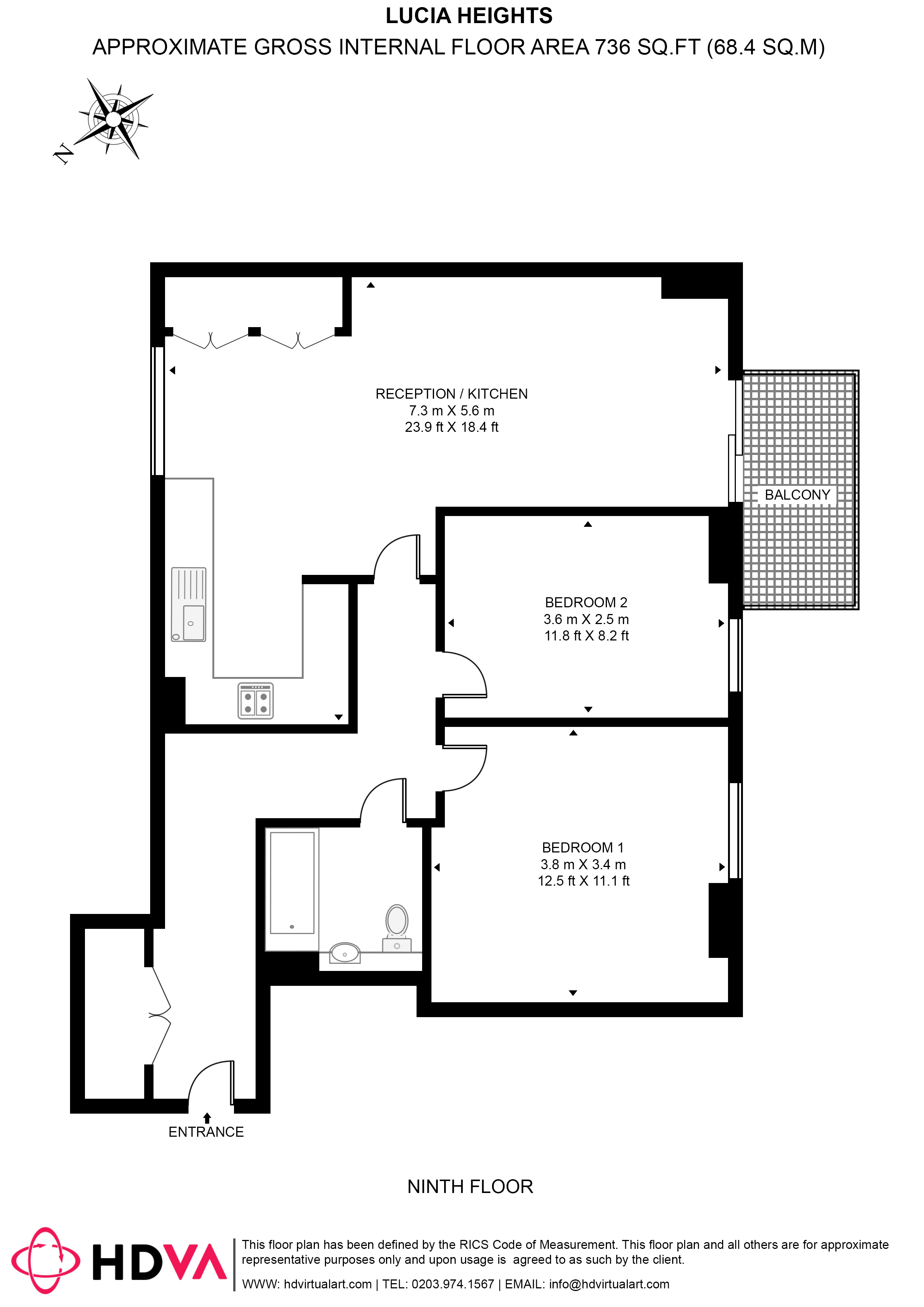 Flat 41, Lucia Heights, 23, Logan Close, London floorplan