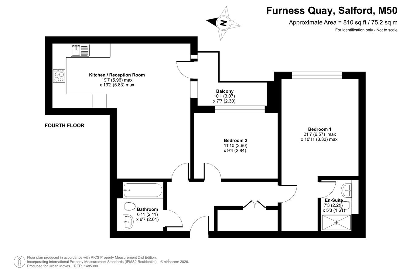 401, Grapnel Apartments, Salford floorplan