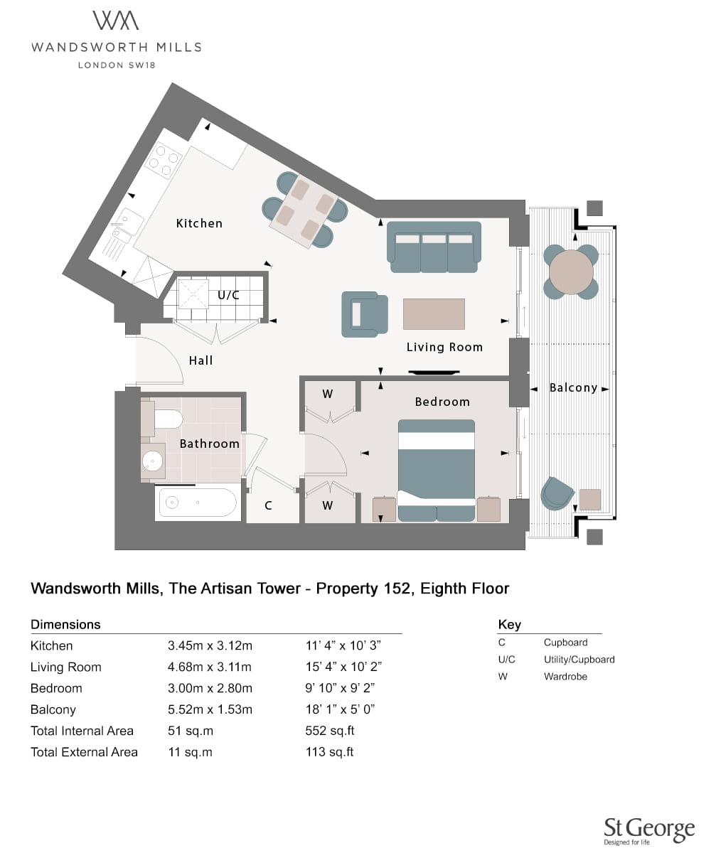 152, Wandsworth, Sw18 1th, Wandsworth floorplan