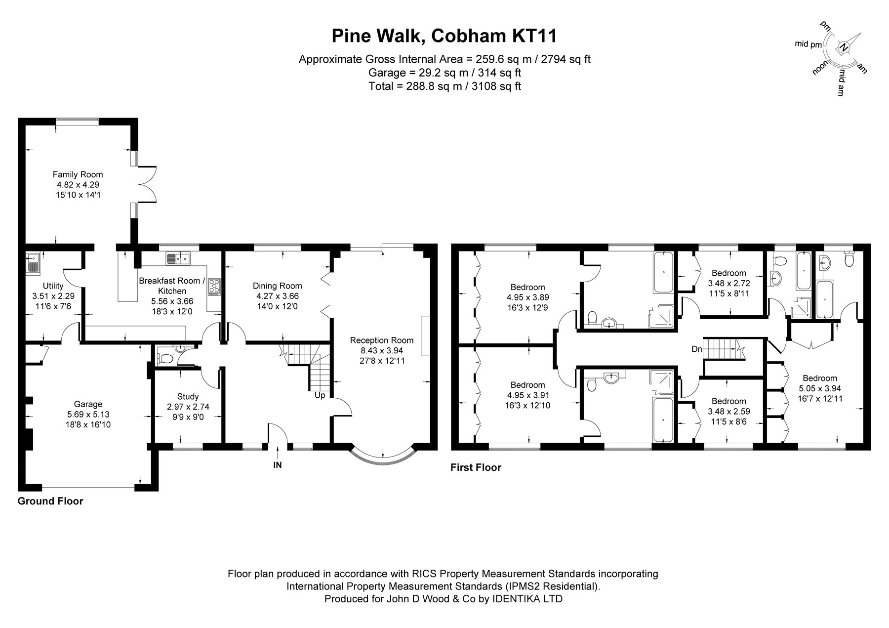 43, Pine Walk, Surrey floorplan