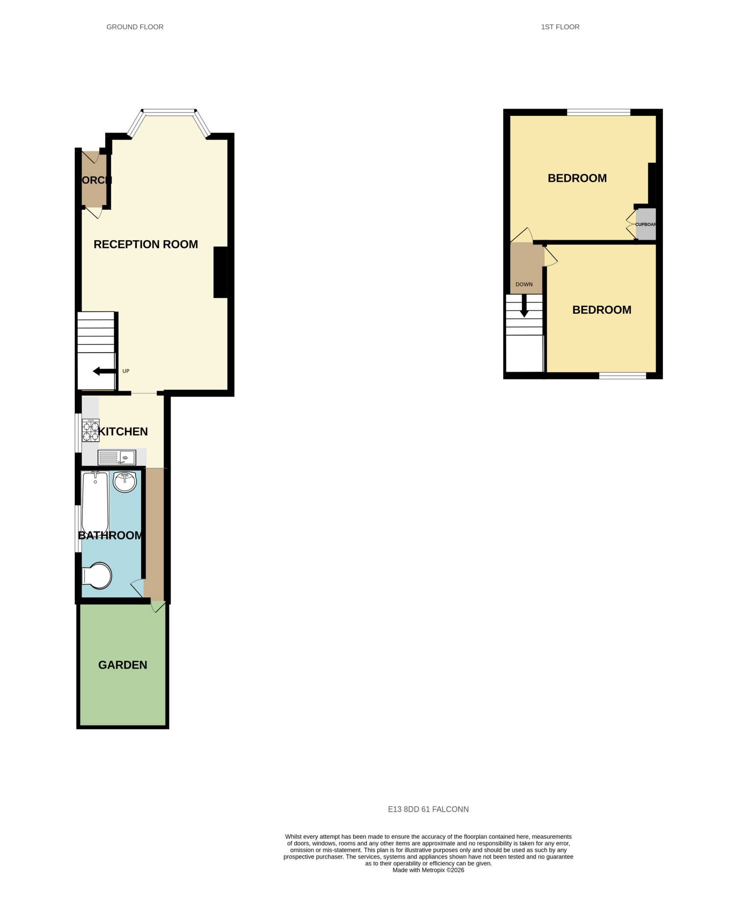 61, Falcon Street, London floorplan
