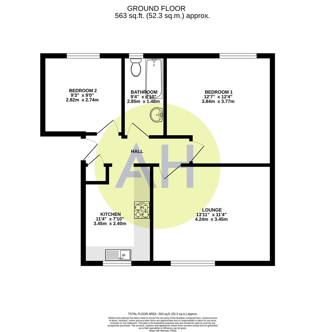 Flat 9, The Homestead, Ashton Lane, Sale floorplan