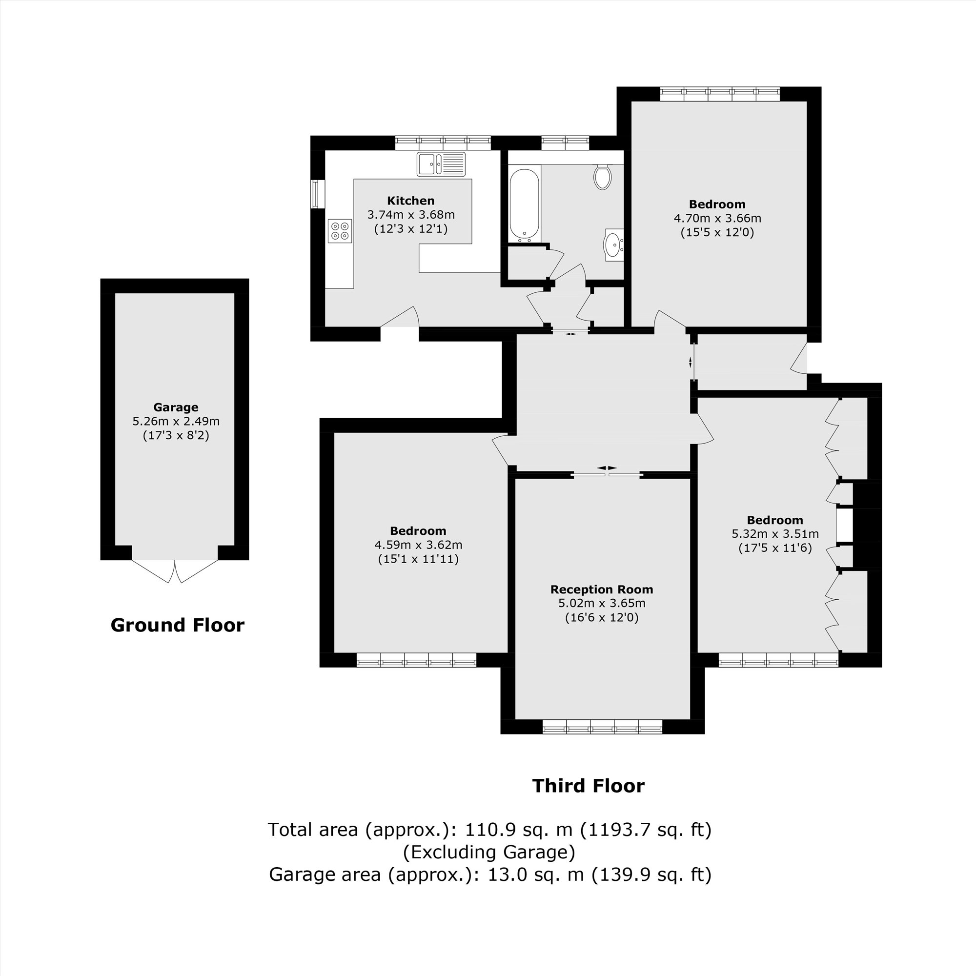 Flat 6, Arundel Court, 41, Raymond Road, London floorplan