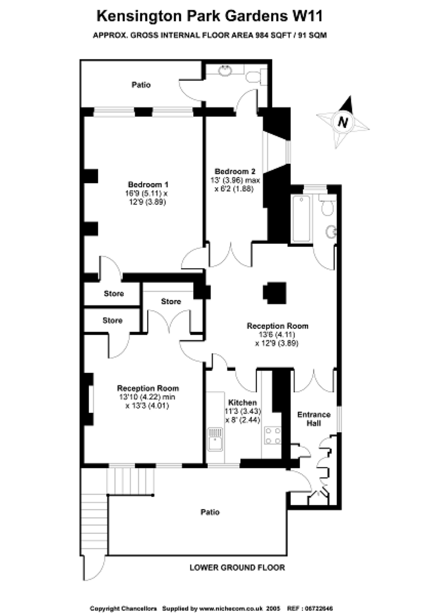 2 Bedrooms Flat to rent in Kensington Park Gdns W11,