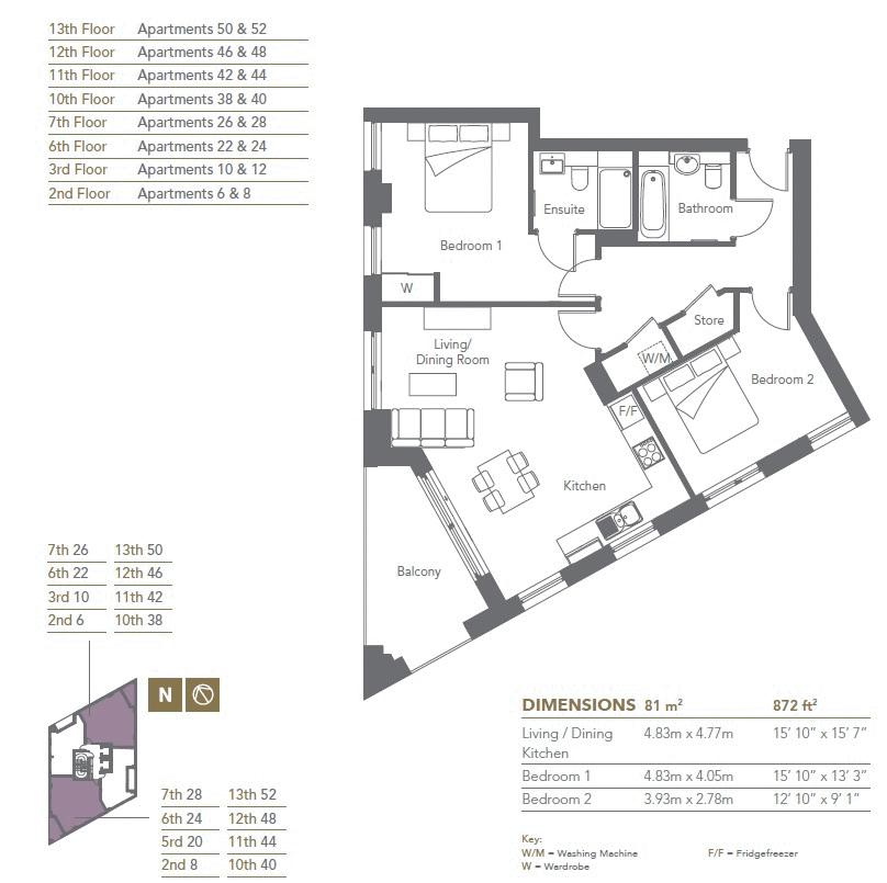 44e Umber House, Lismore Boulevard, London floorplan