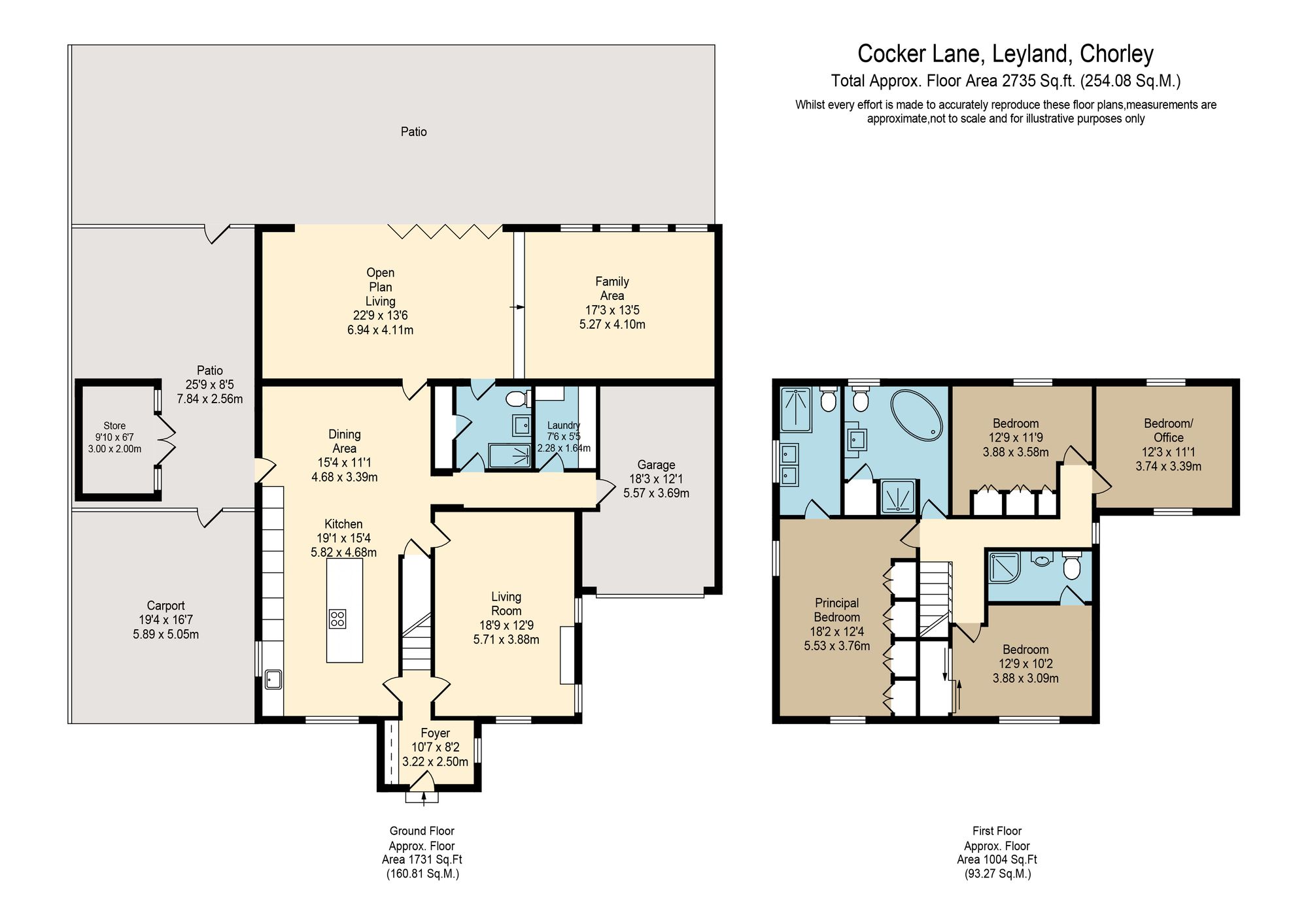 19 Cocker Lane, Leyland floorplan