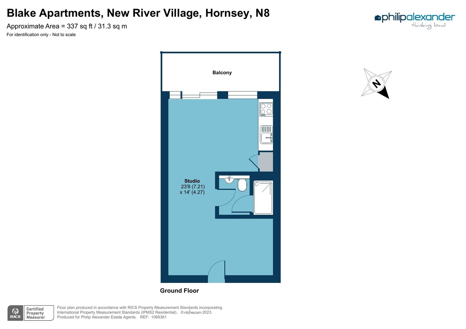 Blake Apartments, New River Village, Hornsey N8, studio for sale 66289167 PrimeLocation