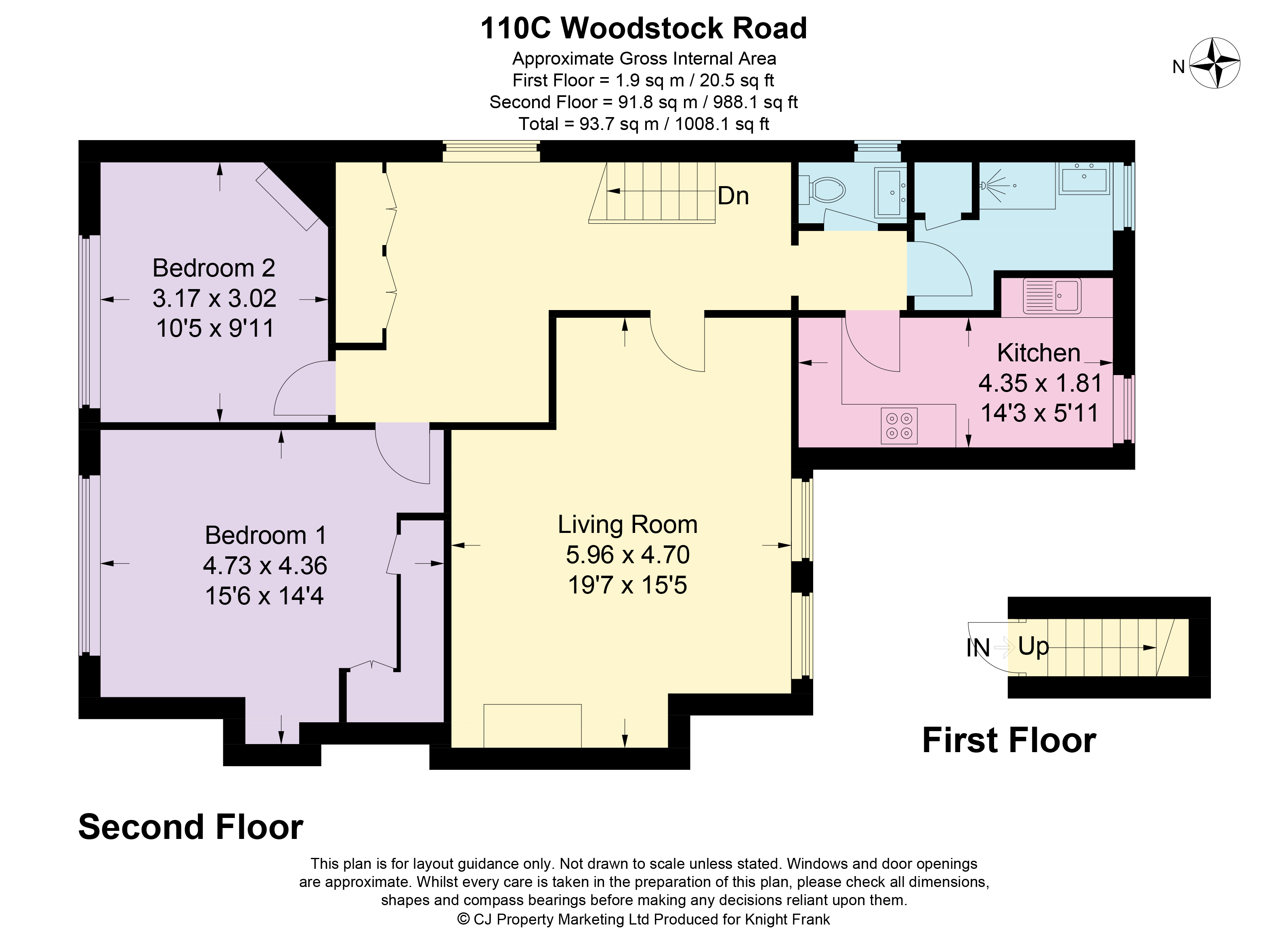 110C, Woodstock Road, Oxford floorplan