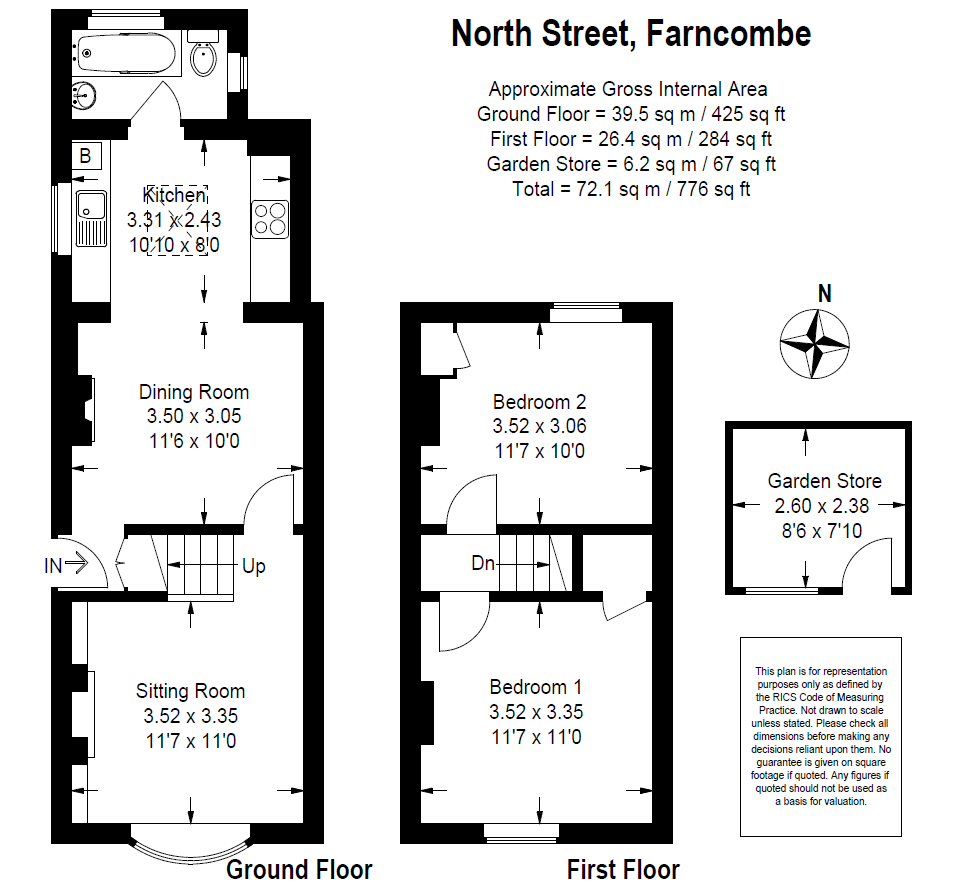 2 Bedrooms End terrace house for sale in North Street, Farncombe, Surrey GU7