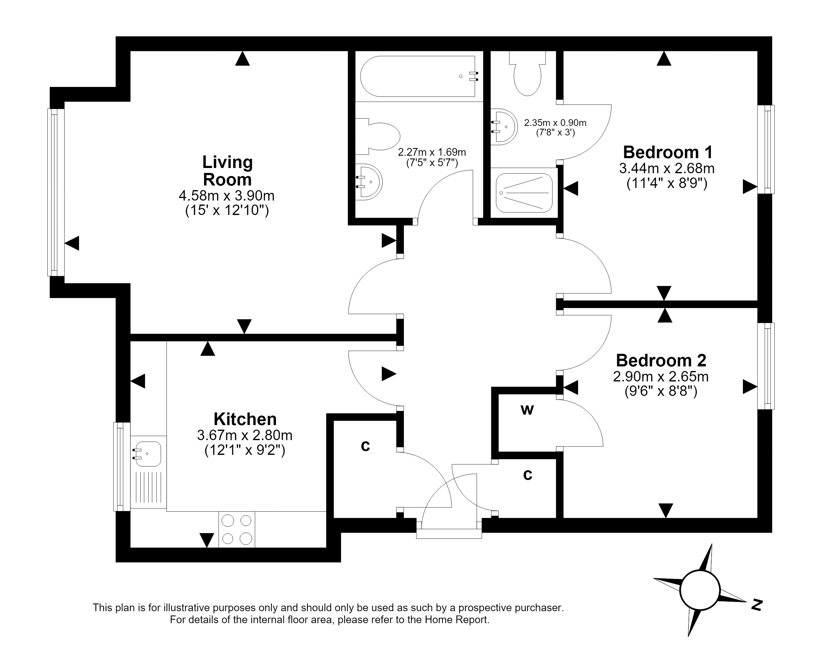 34/5, Torwood Crescent, Corstorphine, Edinburgh floorplan
