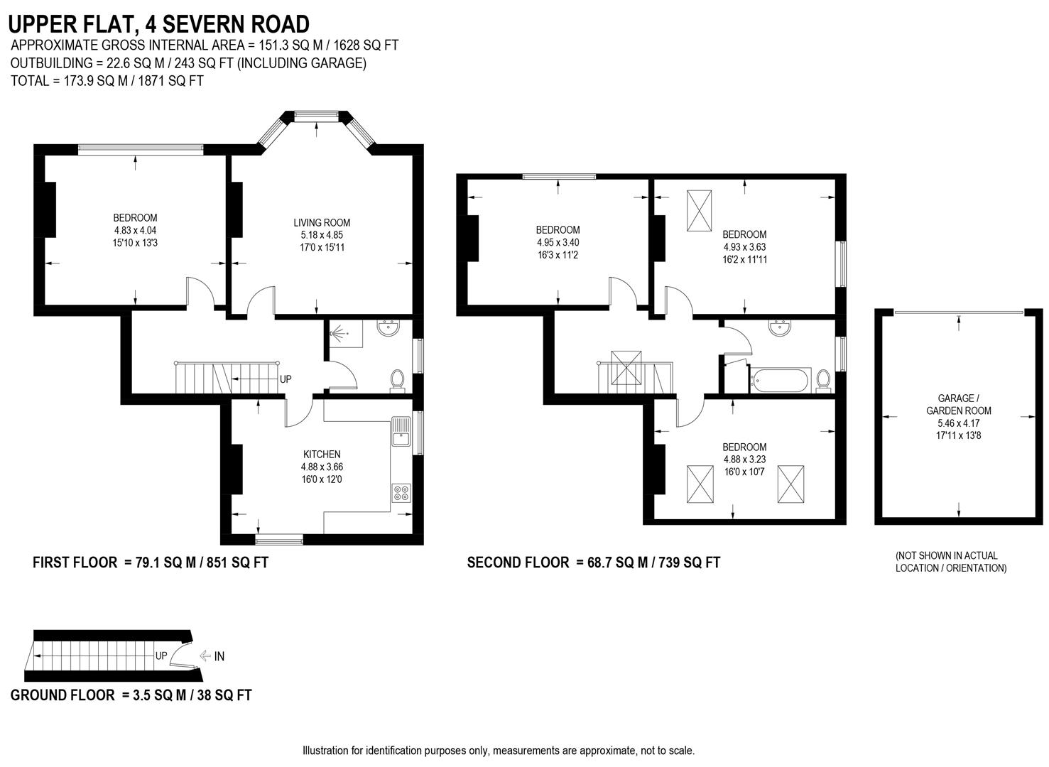 Upper Flat, 4 Severn Road, Broomhill floorplan