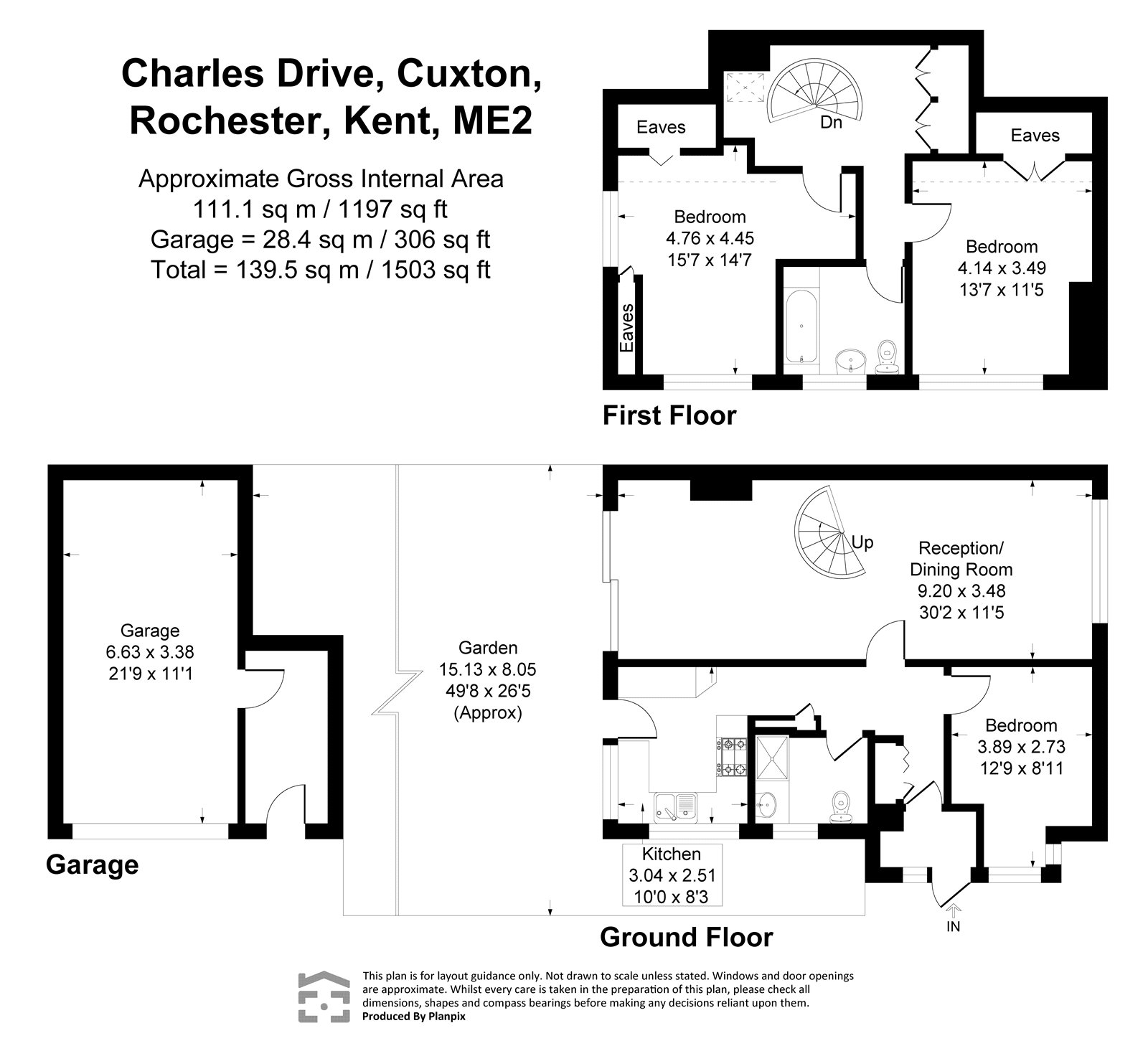 106, Charles Drive, Cuxton floorplan