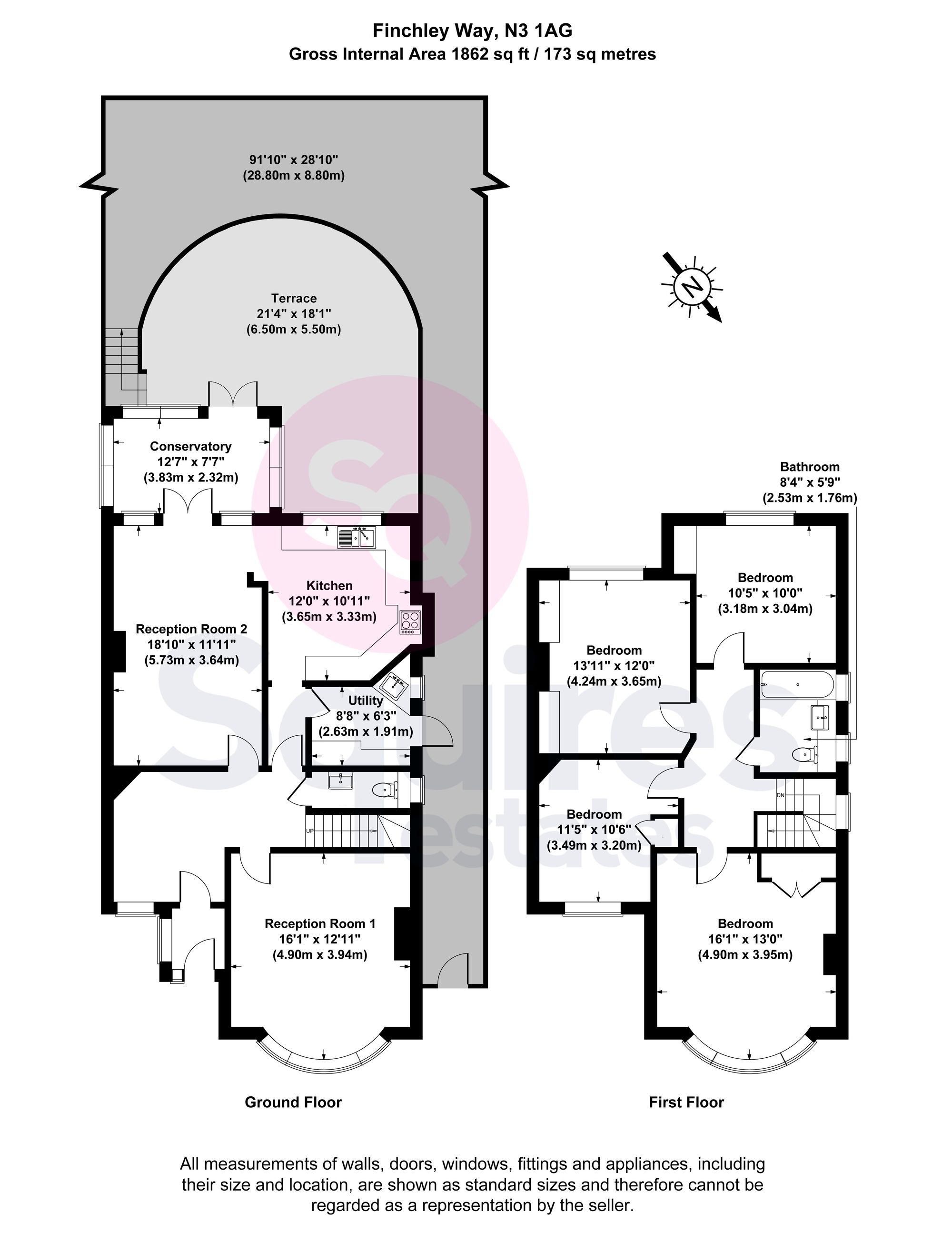 9 Finchley Way, London floorplan