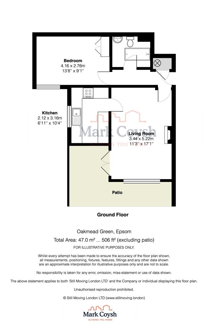 Flat 3, Oakmead Green, Epsom floorplan